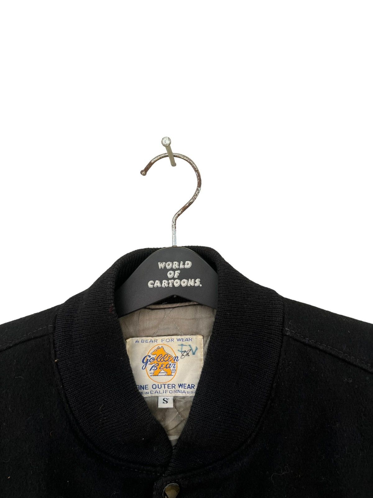 Golden Bear Vintage 80s Golden Bear Black Varsity Bomber Jacket Size US S / EU 44-46 / 1 - 2 Thumbnail