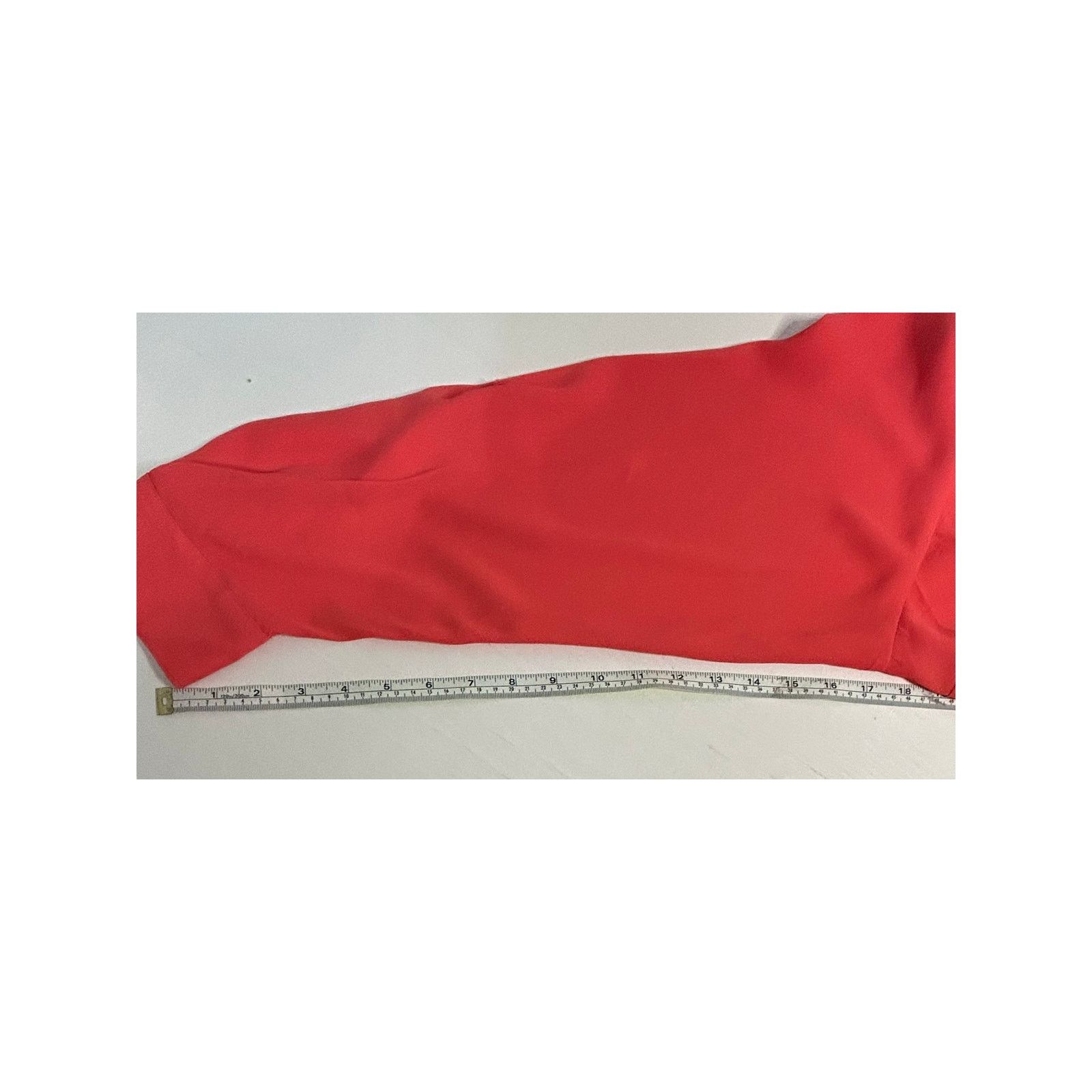 Apt. 9 Apt. 9 Coral Collarless Tunic Blouse Roll Tab Sleeves 1X Size XXL / US 16-18 / IT 52-54 - 9 Thumbnail
