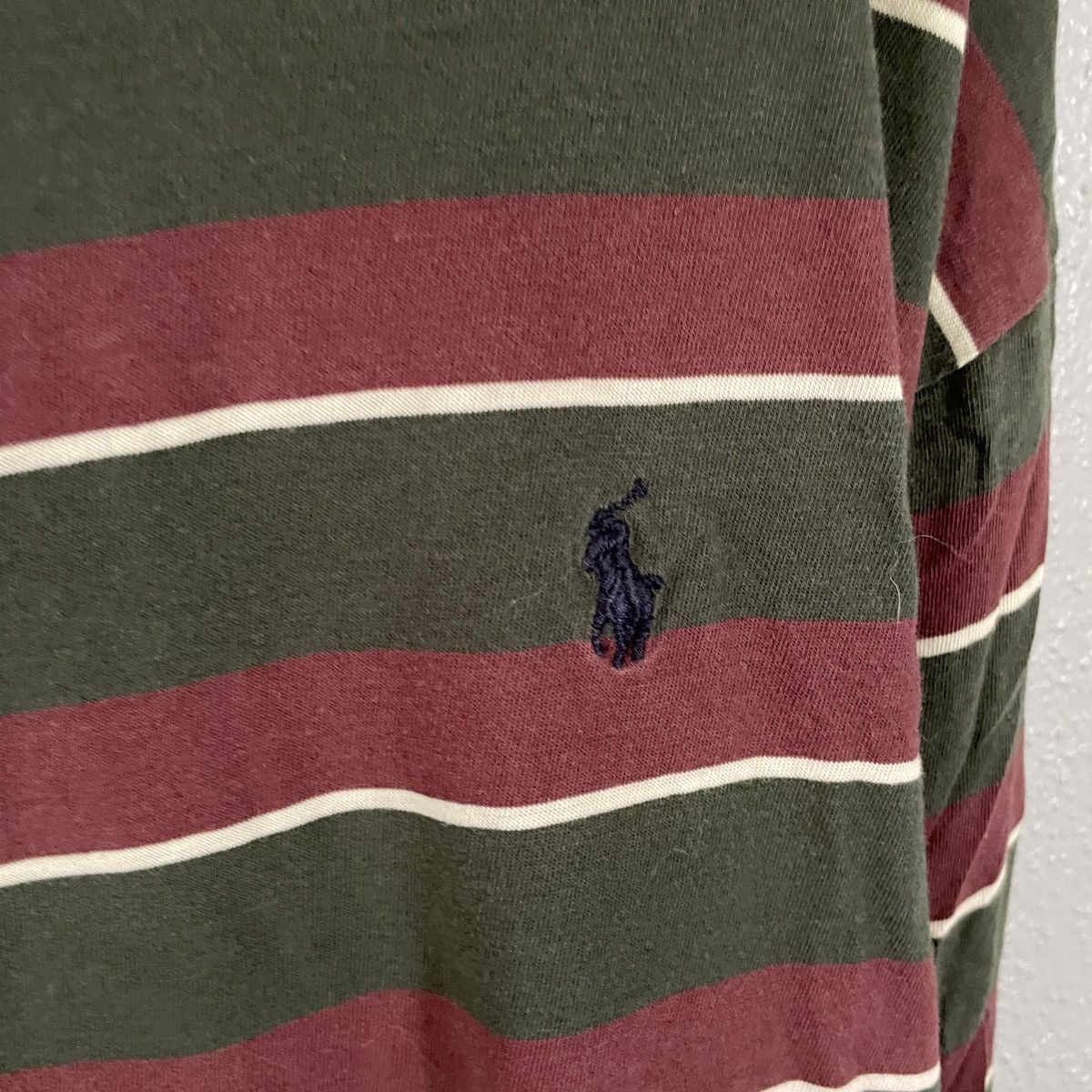 Polo Ralph Lauren Polo Ralph Lauren Maroon Green Striped Polo Men’s Size XL Size US XL / EU 56 / 4 - 4 Thumbnail