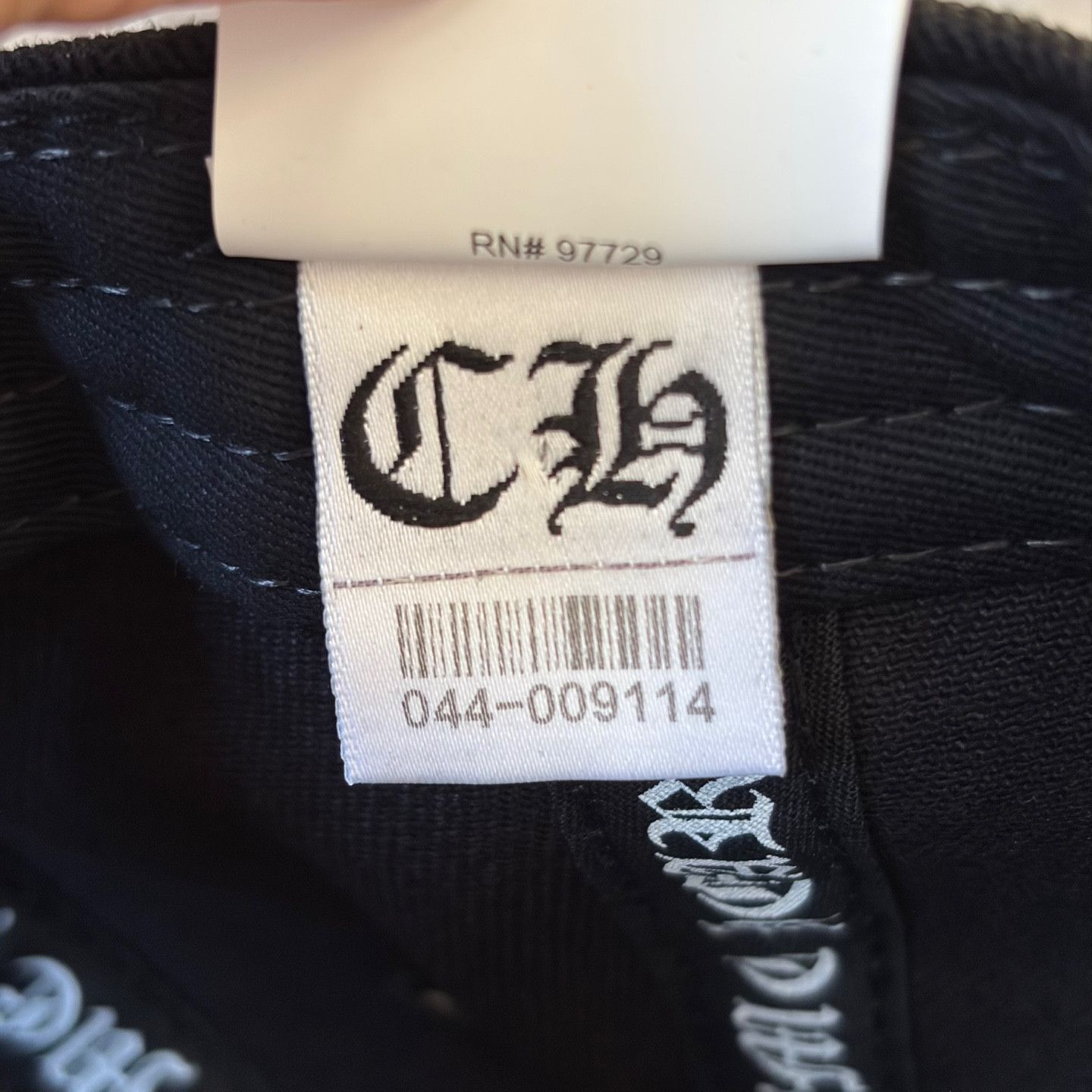 Chrome Hearts Scroll Logo Denim Baseball Cap Black Size ONE SIZE - 10 Thumbnail