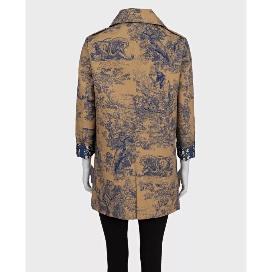 Dior Christian Dior Brown Signature Print Trench Coat Sz. 36 Size XS / US 0-2 / IT 36-38 - 3 Thumbnail
