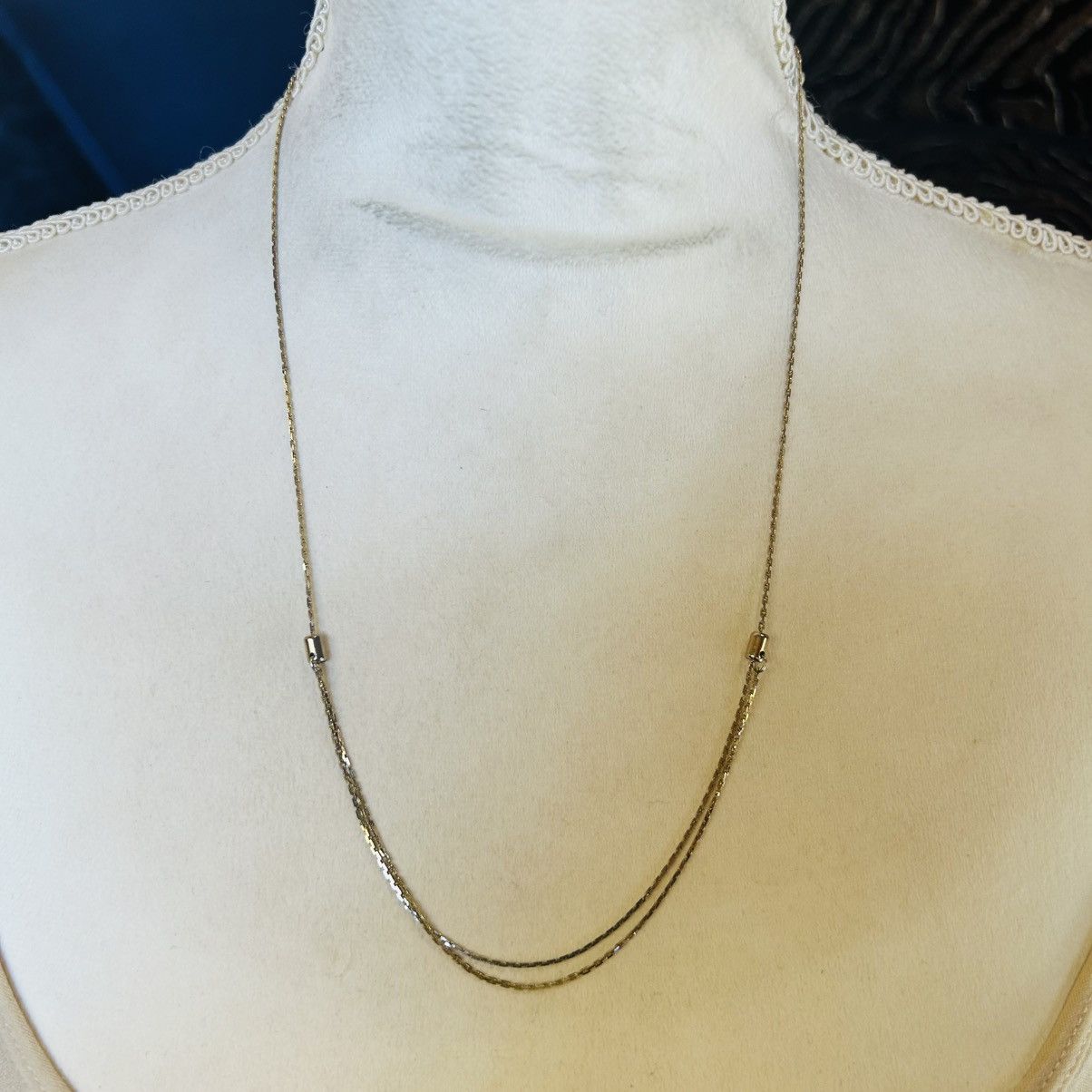 Vintage Vintage 70s-80s gold plated triangle chain slider necklace Size ONE SIZE - 2 Thumbnail