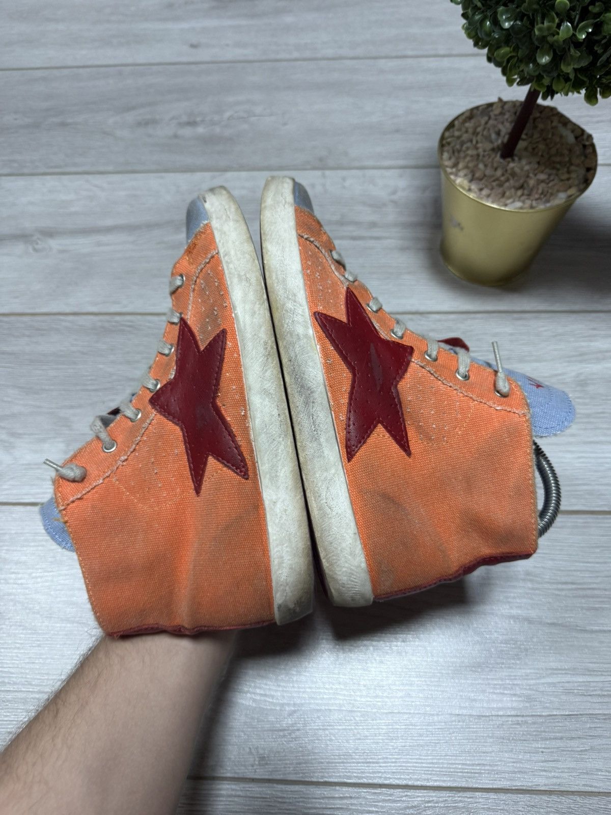 Vintage Ishikawa star Handmade Mid sneakers Golden goose style Size US 7 / EU 40 - 6 Thumbnail