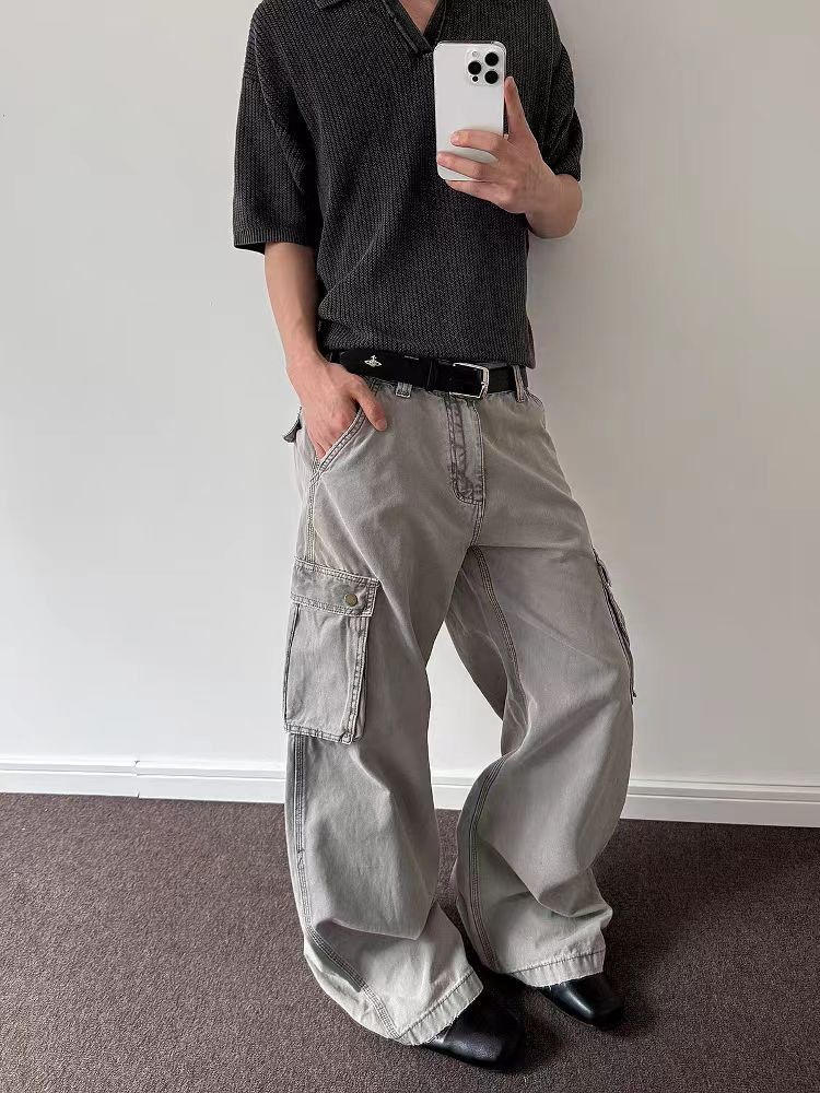 Designer × Jean × Vintage Washed street hip-hop workwear baggy jeans Size US 30 / EU 46 - 5 Thumbnail