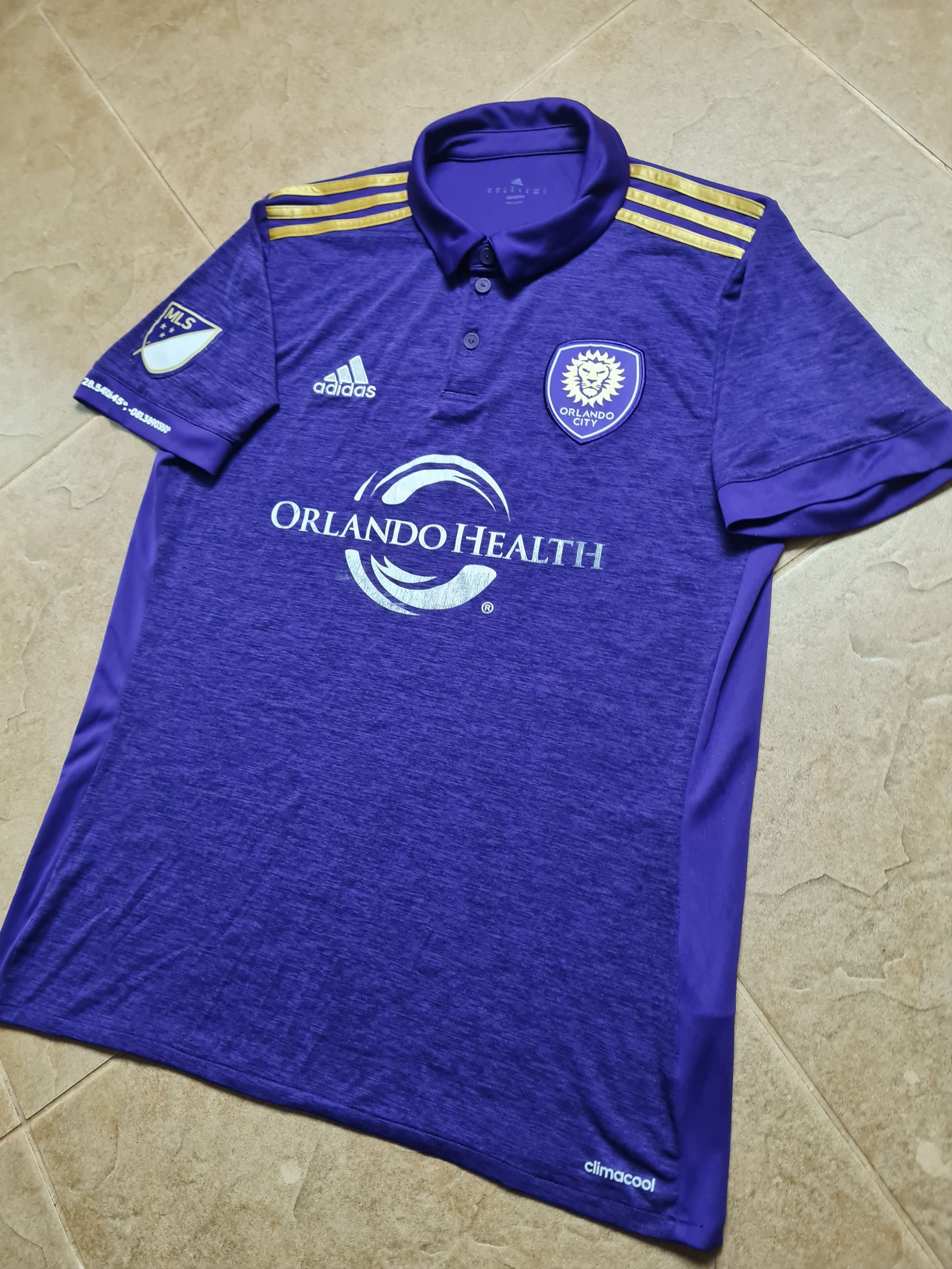 Adidas Adidas Orlando City SC MLS 2018 Jersey Soccer Purple Collar Size US M / EU 48-50 / 2 - 2 Thumbnail