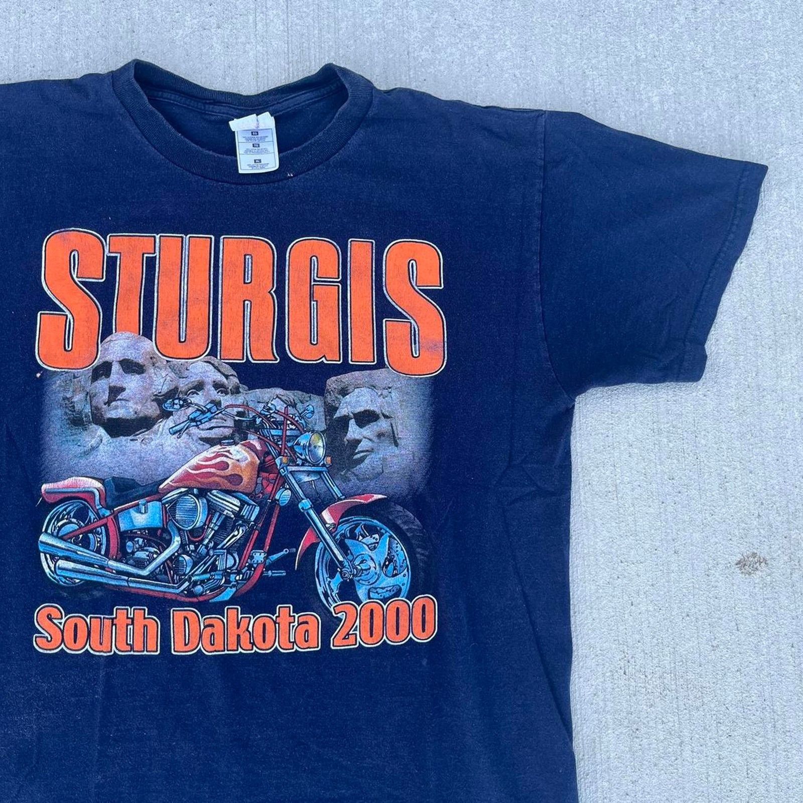 Fruit Of The Loom Vintage sturgis biker rally tshirt Size US XL / EU 56 / 4 - 2 Thumbnail