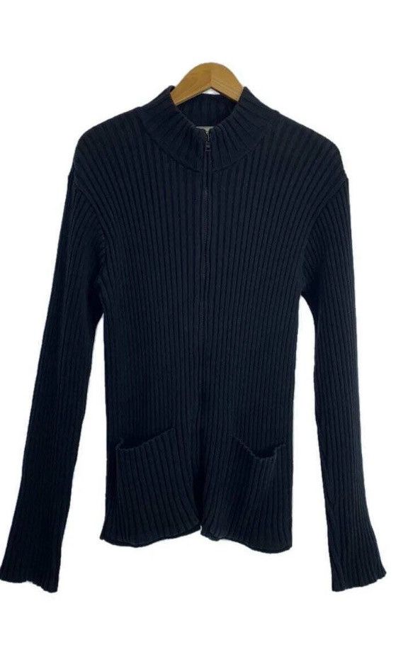agnes b. RARE Agnes B. Homme 90s Dry Knit French Sweater 2 Cotton BLK Size US M / EU 48-50 / 2 - 1 Thumbnail