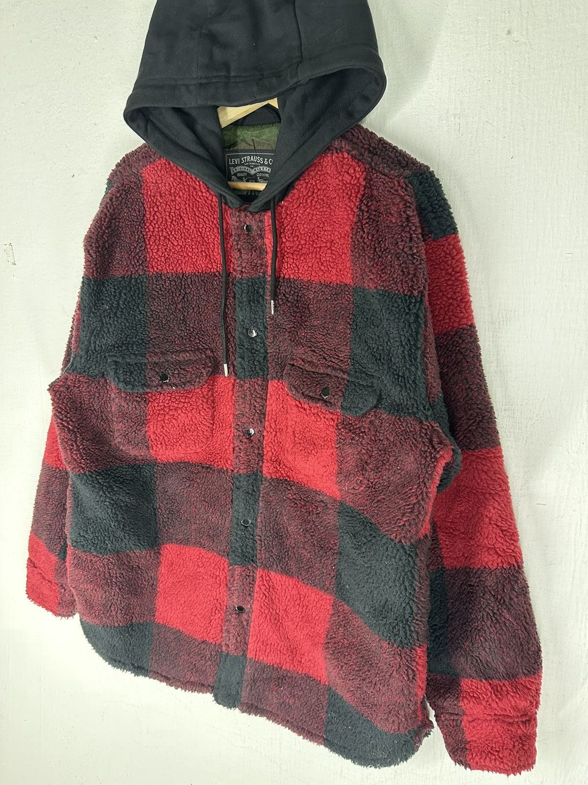 Levi's Vintage Clothing Levi’s Sherpa Jackson Worker Hoodie Shirt Fleece Jacket Size US M / EU 48-50 / 2 - 5 Thumbnail