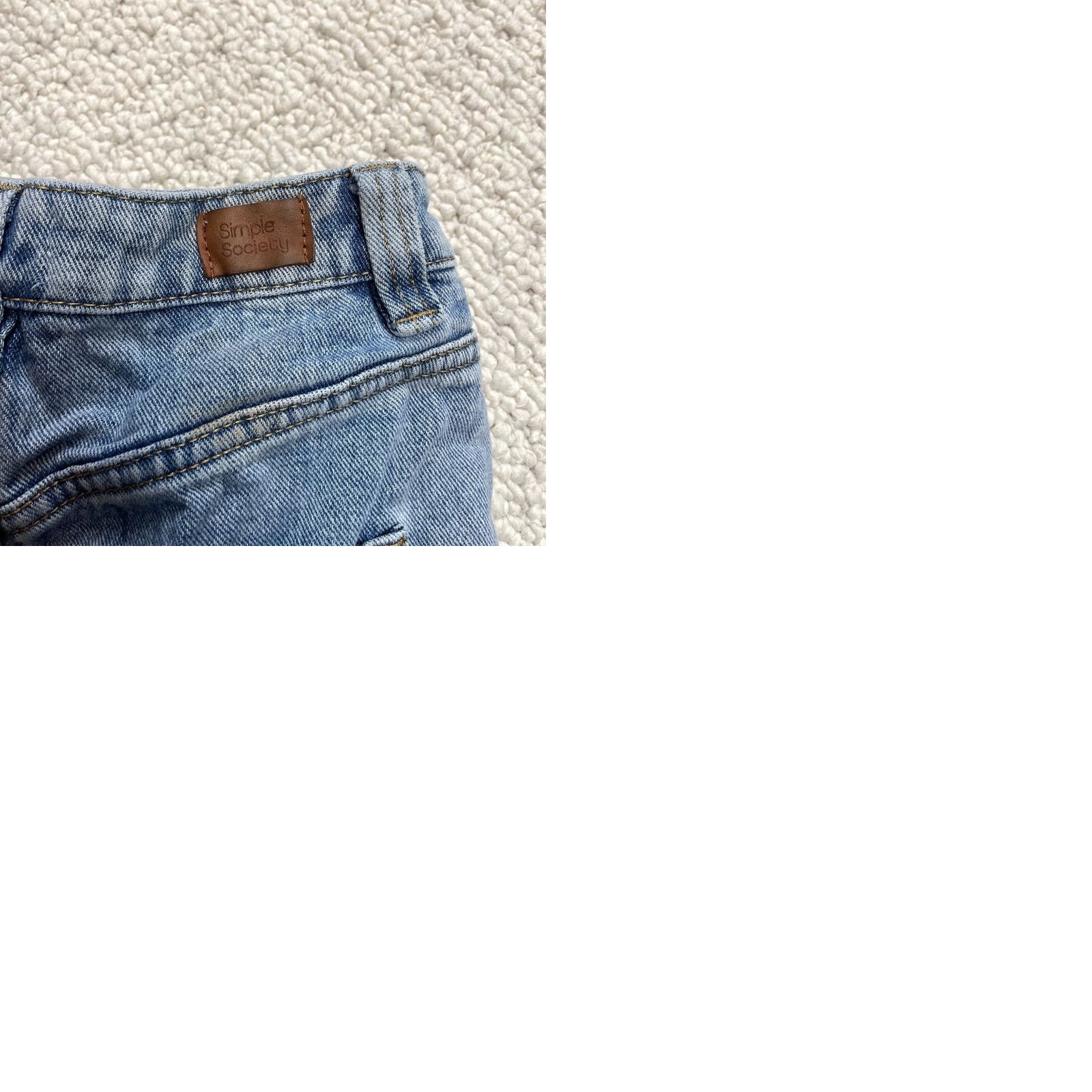 Vintage Simple Society Jeans Shorts Womens 00/23 Blue Denim Medium Wash Raw Bottoms Shorts Womens 00 Blue Denim Size 42" / US 20 - 9 Thumbnail