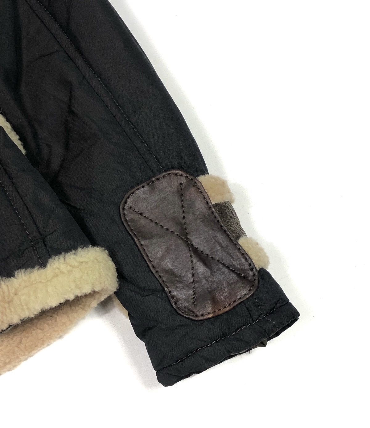Blackstock & Weber MADE IN ITALY WEBER PATCHWORK SHEEPSKIN SHEARLING JACKET Size XXS / US 00 / IT 34 - 19 Thumbnail