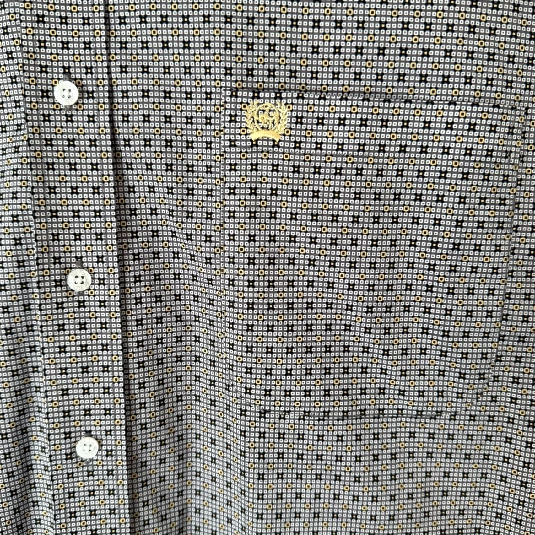 Vintage Cinch Shirt Geometric Button-Down Gray Men's XXL Long Sleeve Western Cowboy Button-Up 2XL Regular Cotton Blend Size US XXL / EU 58 / 5 - 7 Thumbnail