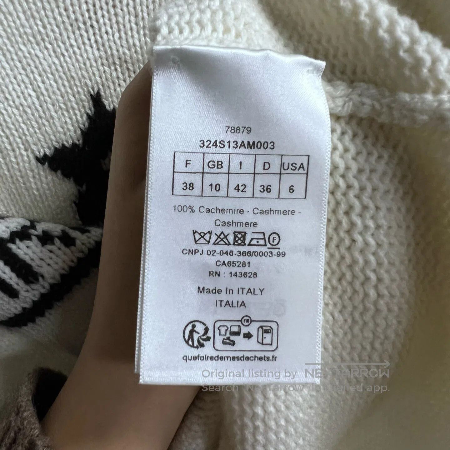 Dior Dior Color contrast logo letter jacquard lace short-sleeve Size M / US 6-8 / IT 42-44 - 3 Thumbnail