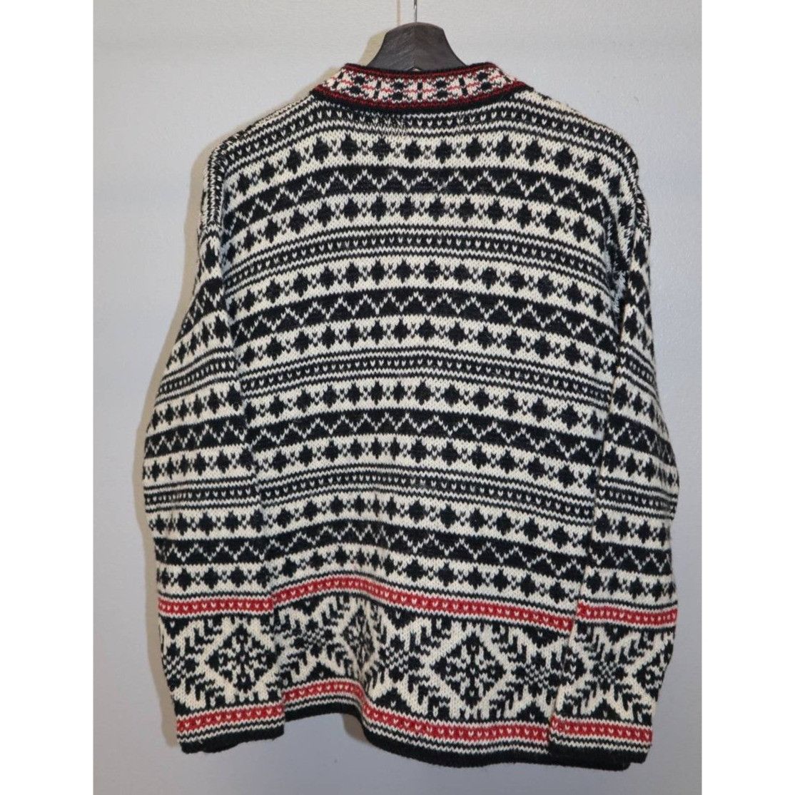 L.L. Bean Vintage LL BEAN Nordic Patterned Wool Cardigan Sweater Sz M Size M / US 6-8 / IT 42-44 - 2 Thumbnail