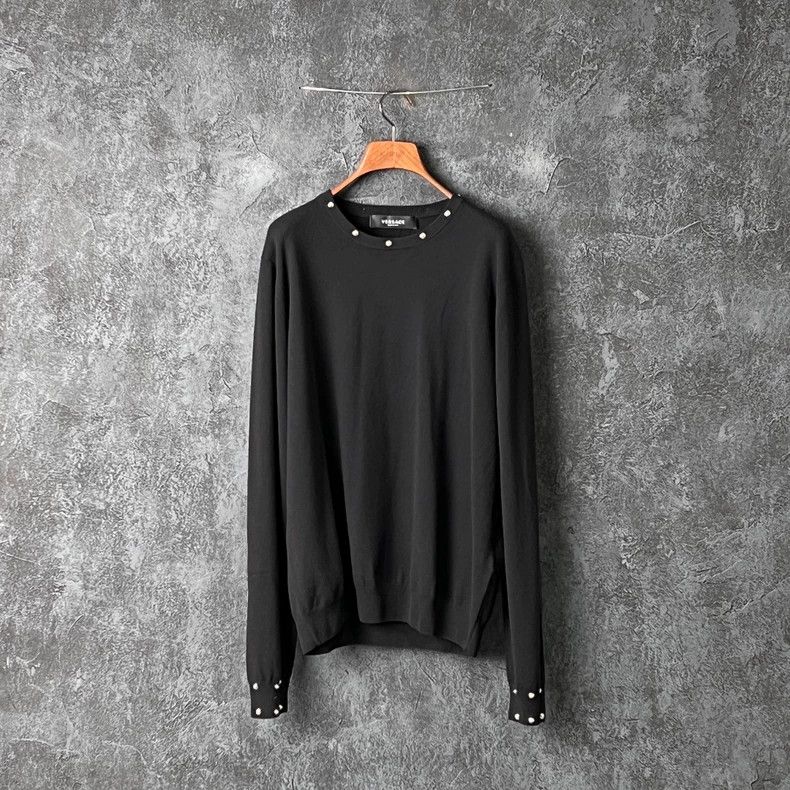 Versace Studded Crew Neck Sweater