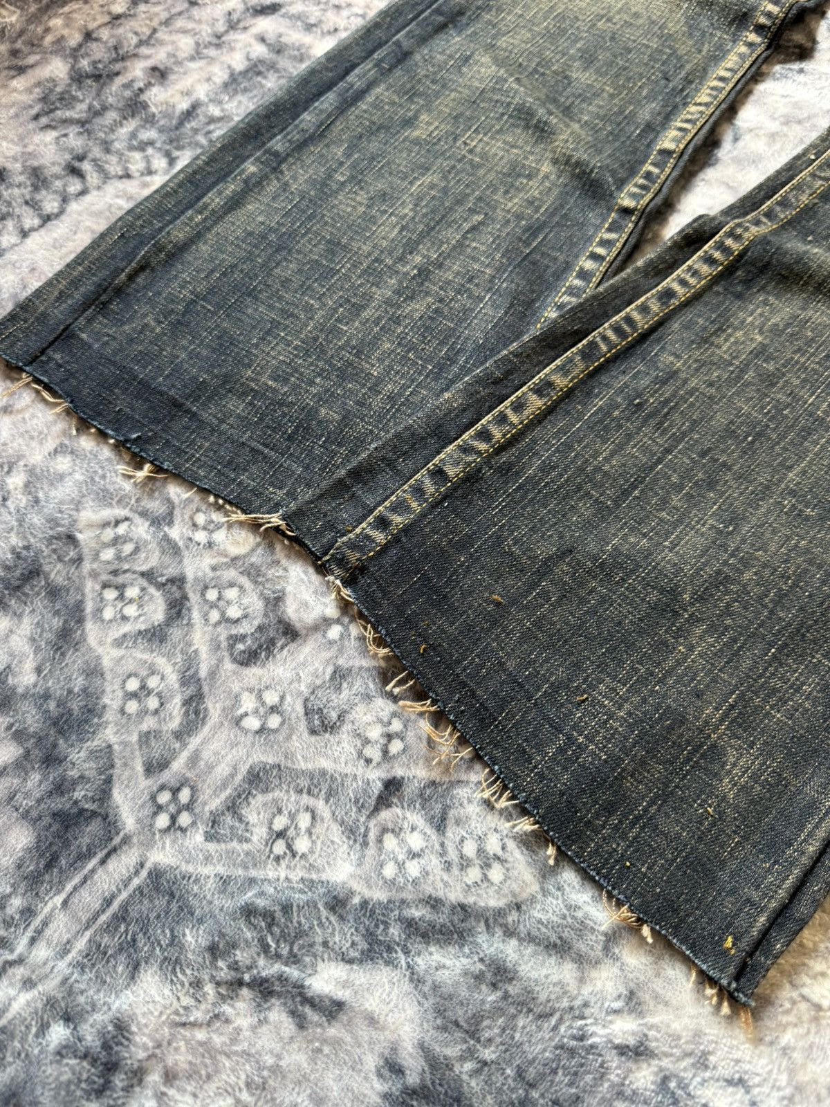 GOSTAR DE FUGA × Hysteric Glamour × Japanese Brand Drive Jeans Japan Mud Wash Low Rise Flared Jeans Size US 26 / EU 42 - 8 Thumbnail