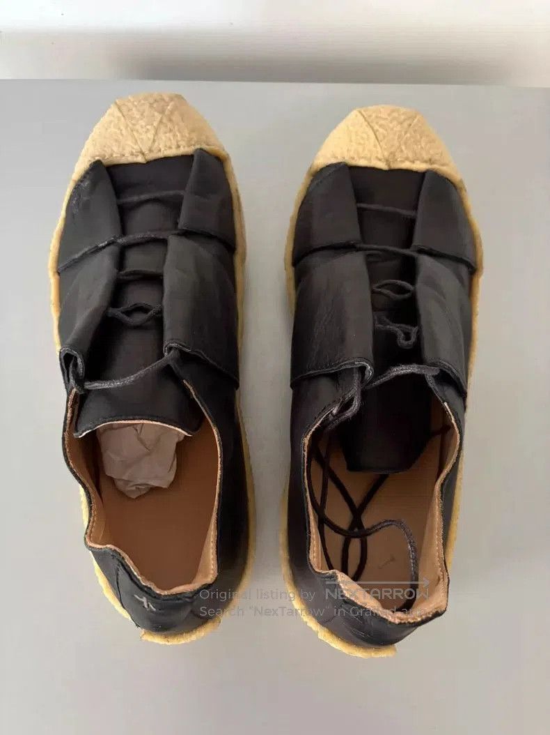 Ma+ Men's Black Foldable Leather Sport Shoes. Size US 8.5 / EU 41-42 - 2 Thumbnail