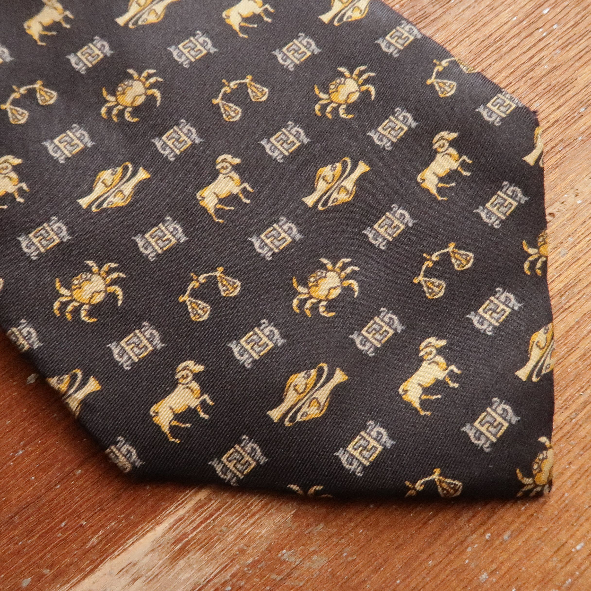 fendi monogram tie