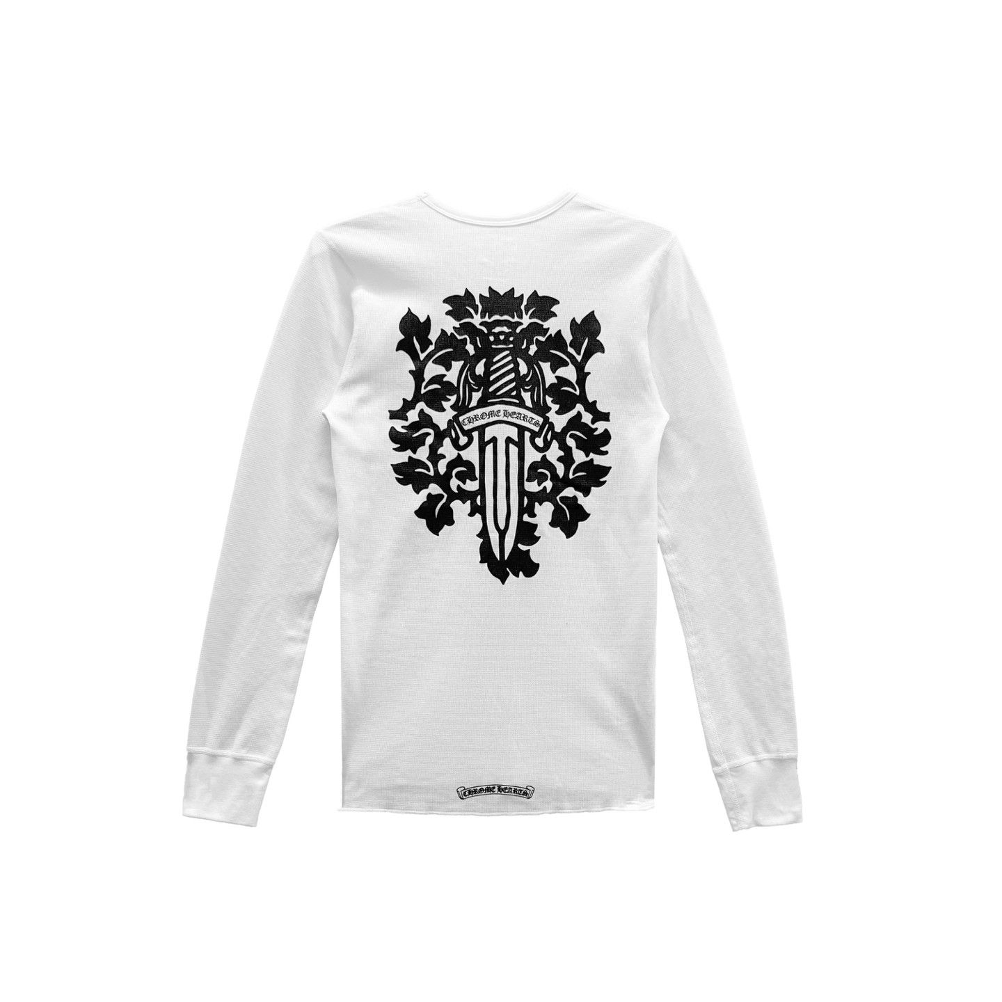 Chrome Hearts Chrome Hearts Dagger Logo White Waffle Long Sleeve Tee Size M / US 6-8 / IT 42-44 - 2 Thumbnail