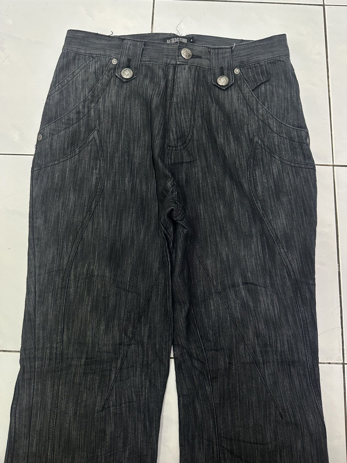 Japanese Brand × Vintage Vintage Japanese BA-TSU STUDIO Flare Jeans Size US 29 - 3 Thumbnail
