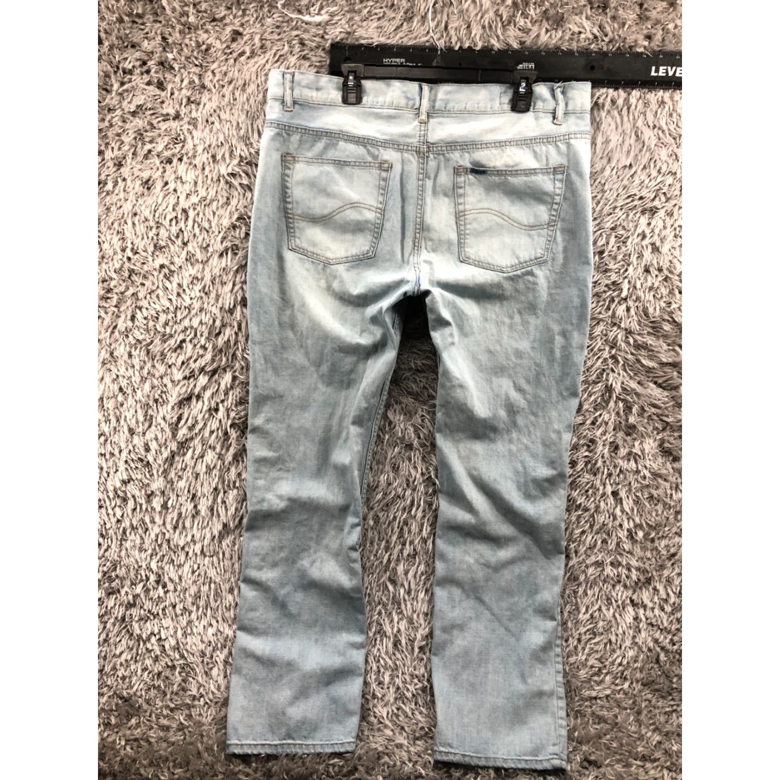 Lee Lee Jeans Straight Size 40 Mens Blue Mid Rise 5-Pocket Denim Cotton Blend Belt Loops Inseam 32 Machine Washable Size US 40 / EU 56 - 5 Thumbnail