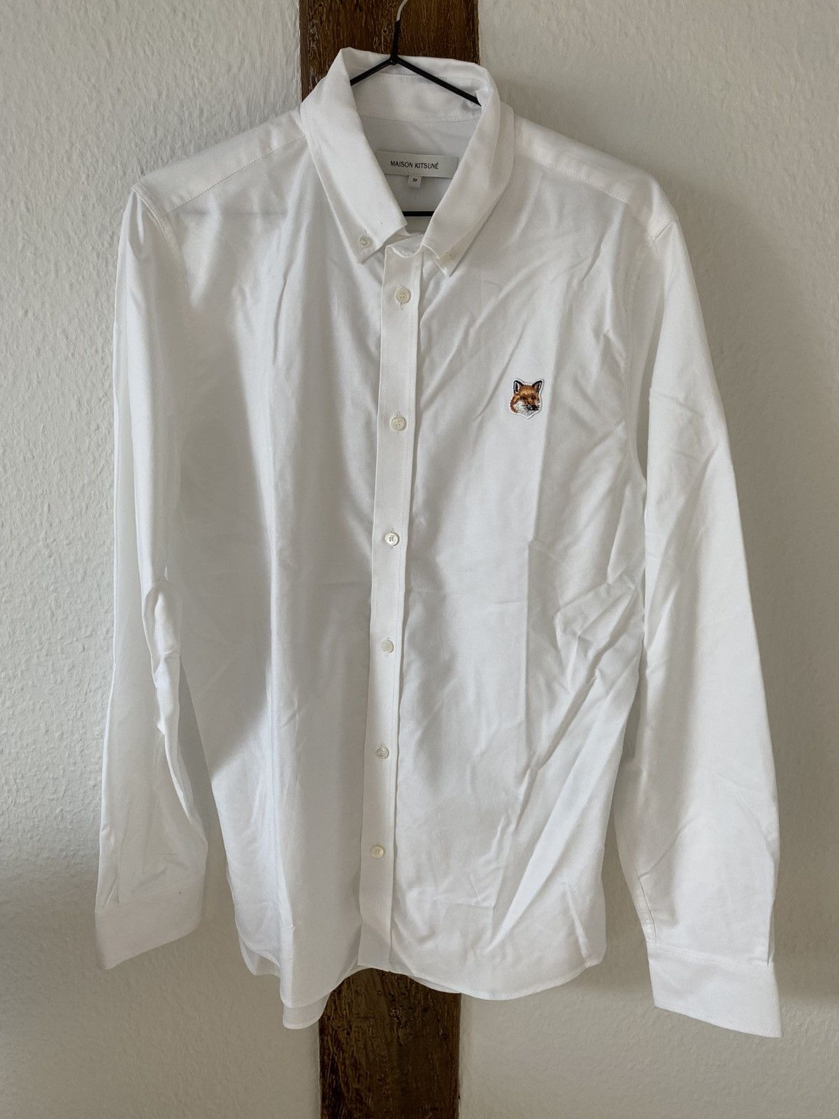 Maison Kitsune Button Up with Fox Logo