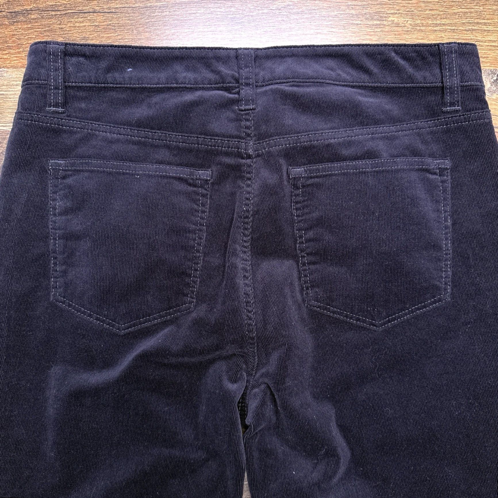 Talbots Talbots Jeans Womens 10P High Waist Straight Leg Corduroy Navy Blue Stretch 5-Pocket Regular Petite Size 32" / US 10 / IT 46 - 6 Thumbnail