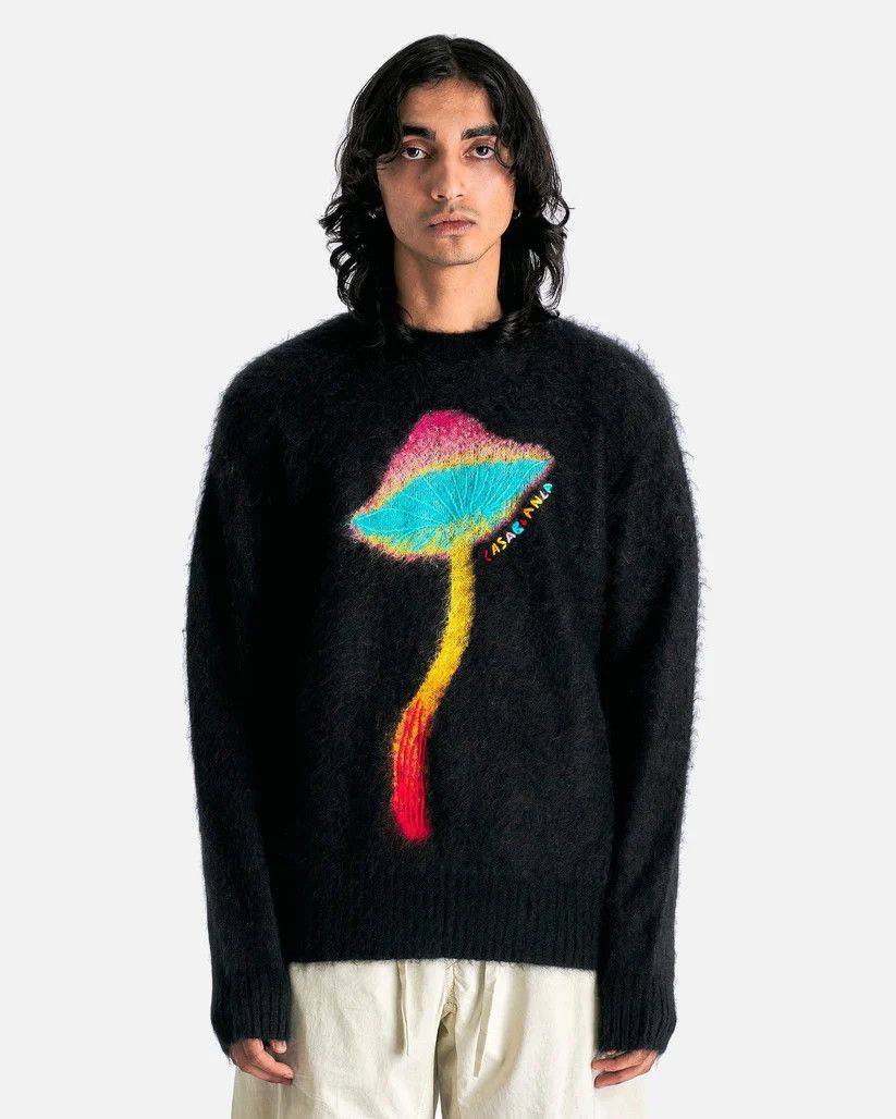 Casablanca o1mle0326 Rainbow Mushroom Mohair Jumper Sweater in Black Size US XL / EU 56 / 4 - 1 Thumbnail