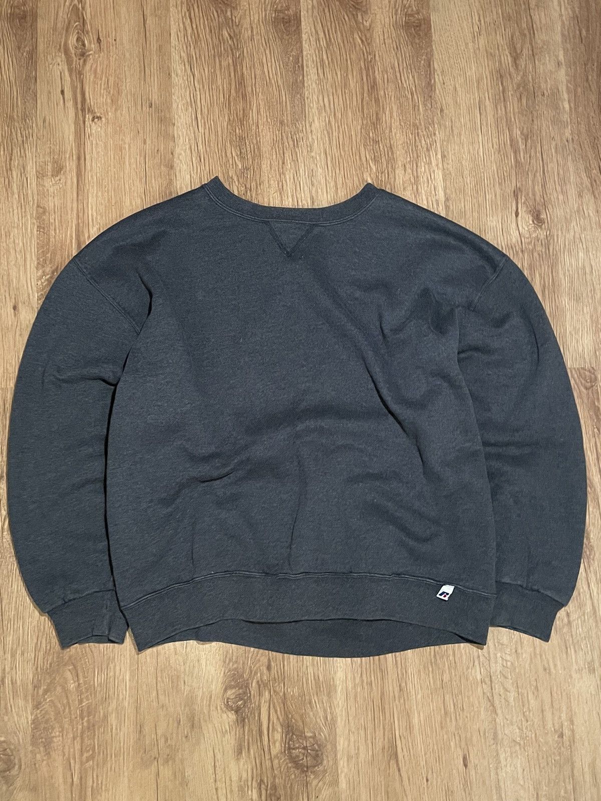 Russell Athletic × Vintage Vintage Basic Sweater Russel Athletic Very Bagy Fit Denim Size US L / EU 52-54 / 3 - 1 Thumbnail