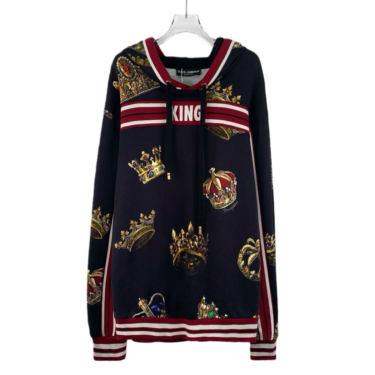 Dolce & Gabbana Dolce Gabbana Hooded Drawstring Long Sleeve Sweatshirt K26WX Size US L / EU 52-54 / 3 - 1 Thumbnail