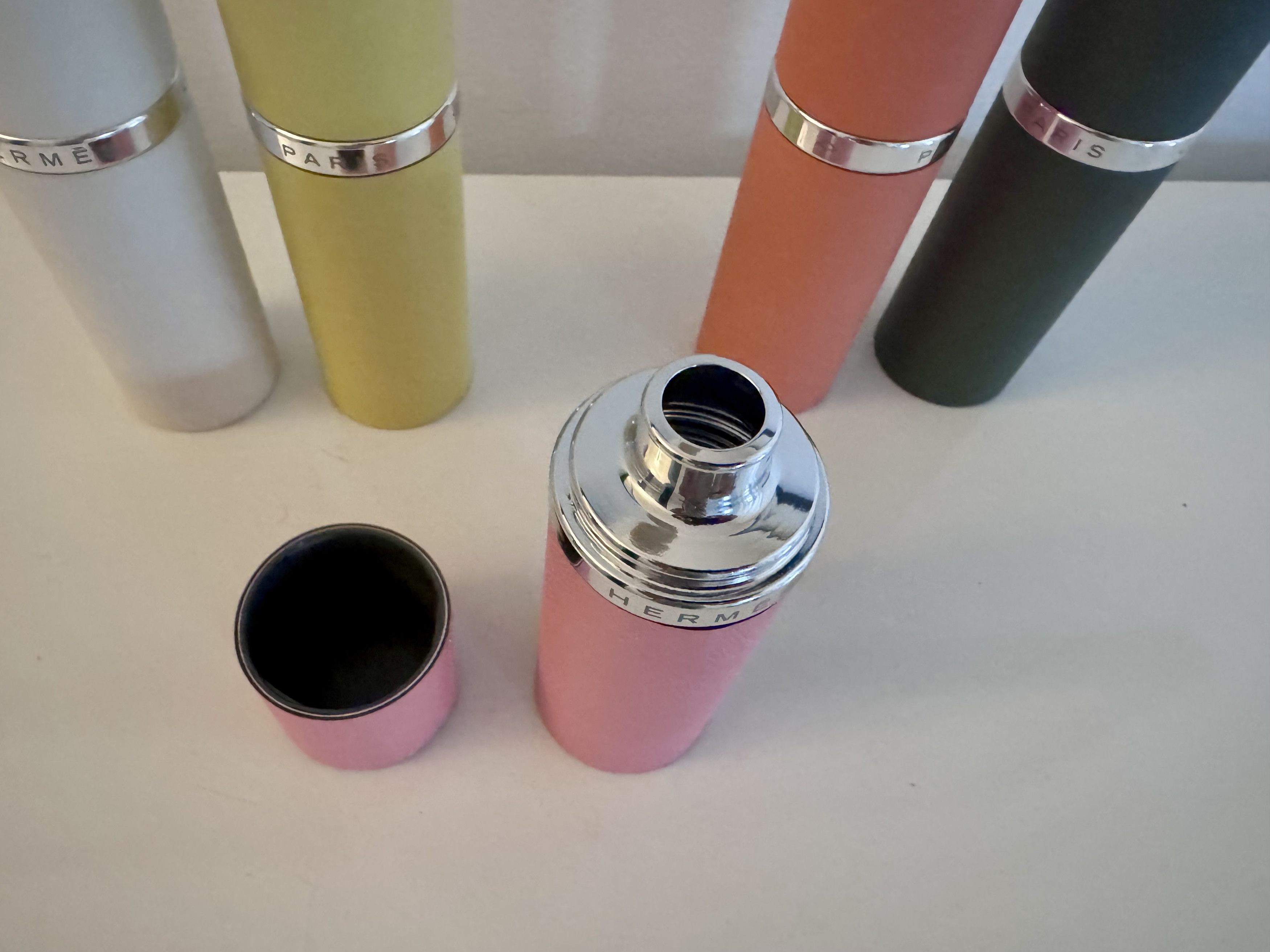 Hermès leather travel spray (large model) factice bottle