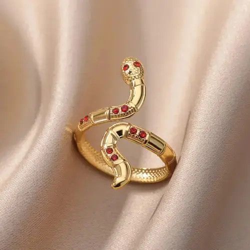 Ring Of Fire Zircon Snake Rings Size ONE SIZE - 4 Thumbnail