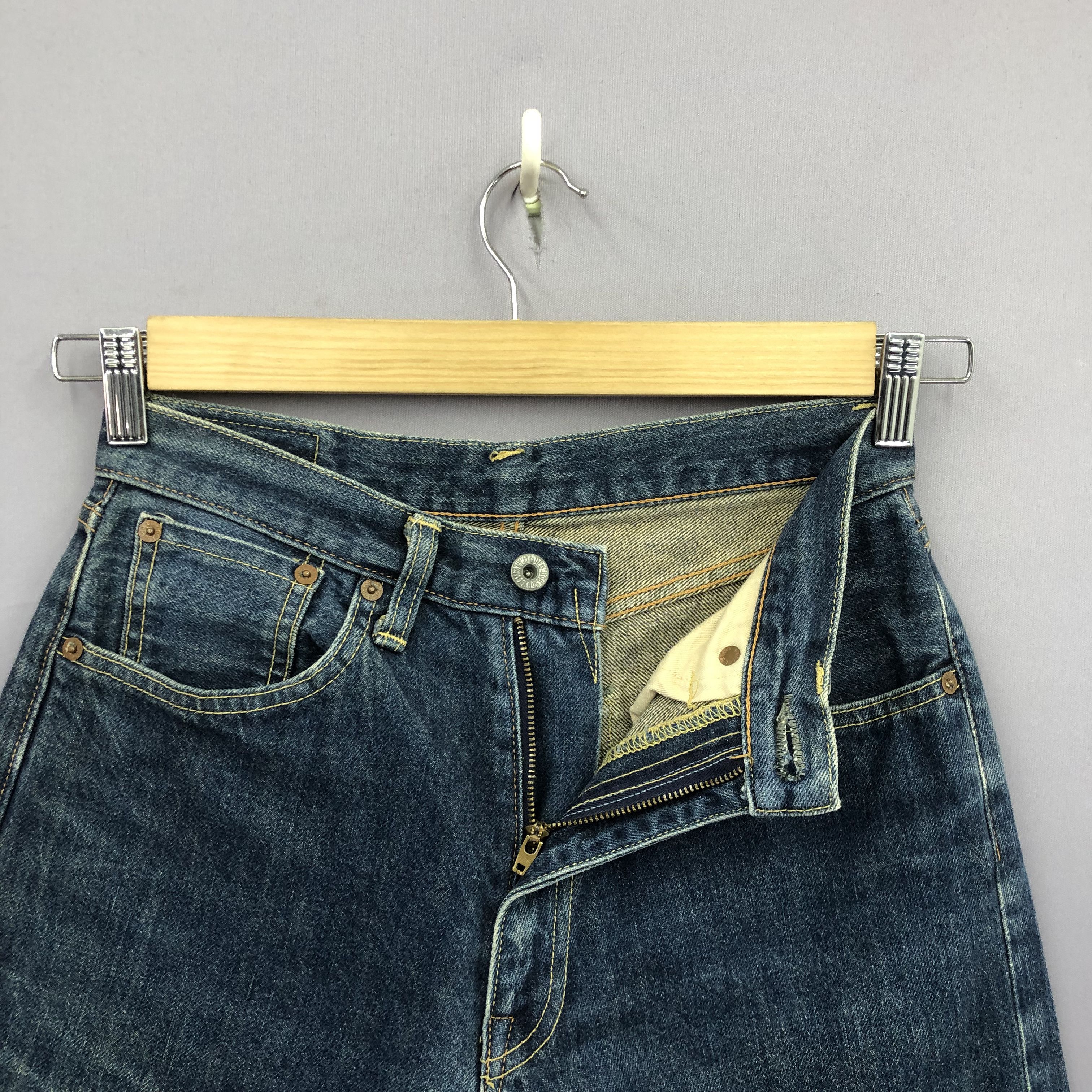 Japanese Brand Vintage Bobson Selvedge Jeans Japanese Redline Faded Denim Size 26" / US 2 / IT 38 - 5 Thumbnail