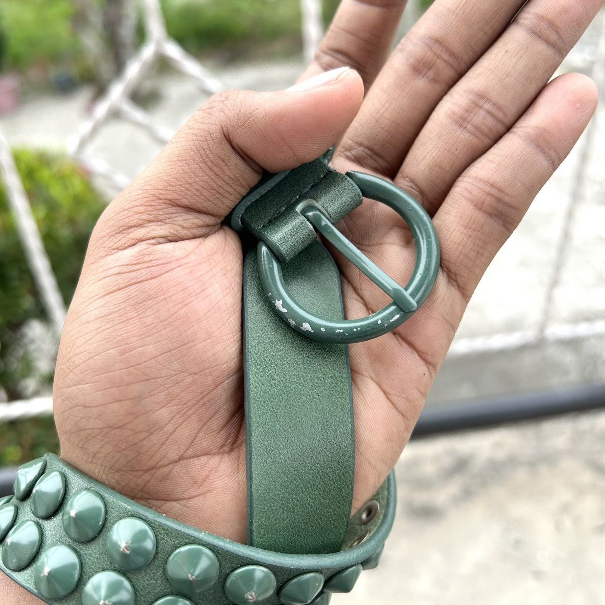 Japanese Brand Vintage y2k Studed Belt Leather Size ONE SIZE - 2 Thumbnail