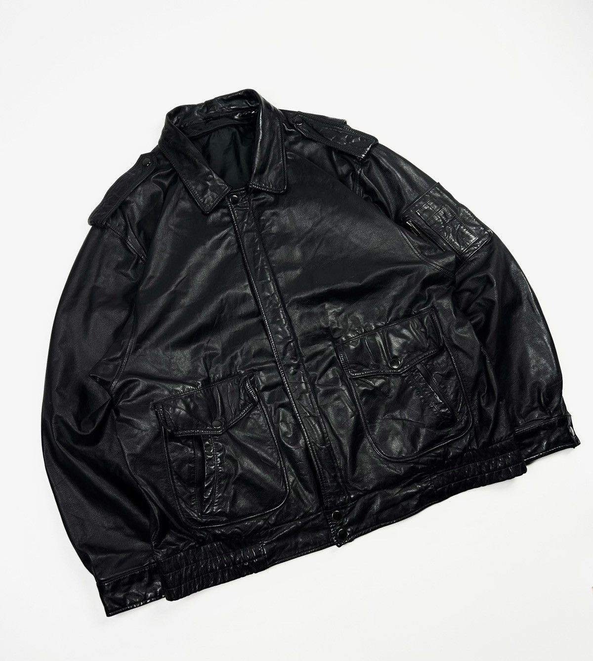 Avirex × Belstaff × Harley Davidson Vintage Leather Bomber Jacket Frey made in Korea Size US XL / EU 56 / 4 - 2 Thumbnail