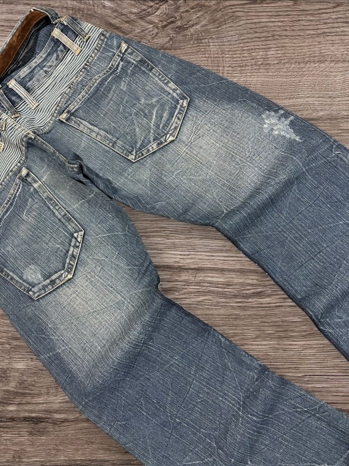 14th Addiction Y2k Japanese Dominate Double Waist Faded Grunge Punk Jeans Size US 32 / EU 48 - 8 Thumbnail