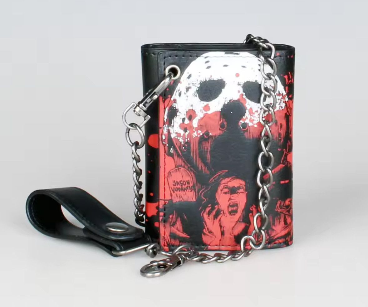Other Man Short Wallet With Chain Horror Scary Scream Card Wallet Size ONE SIZE - 2 Thumbnail