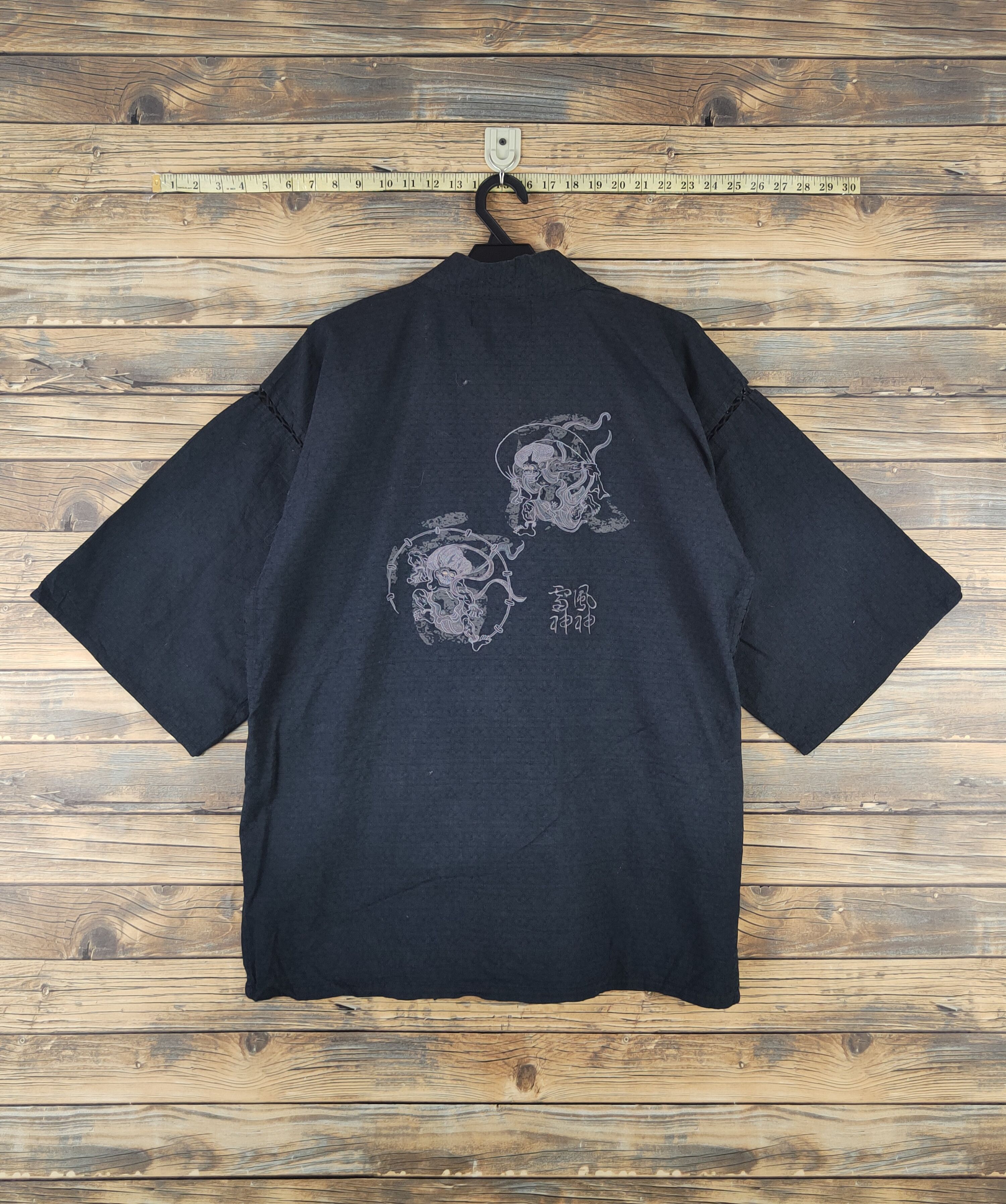 Vintage DL Japan vintage cardigan Black Long Sleeve Kimono # 1693 Size US M / EU 48-50 / 2 - 8 Thumbnail