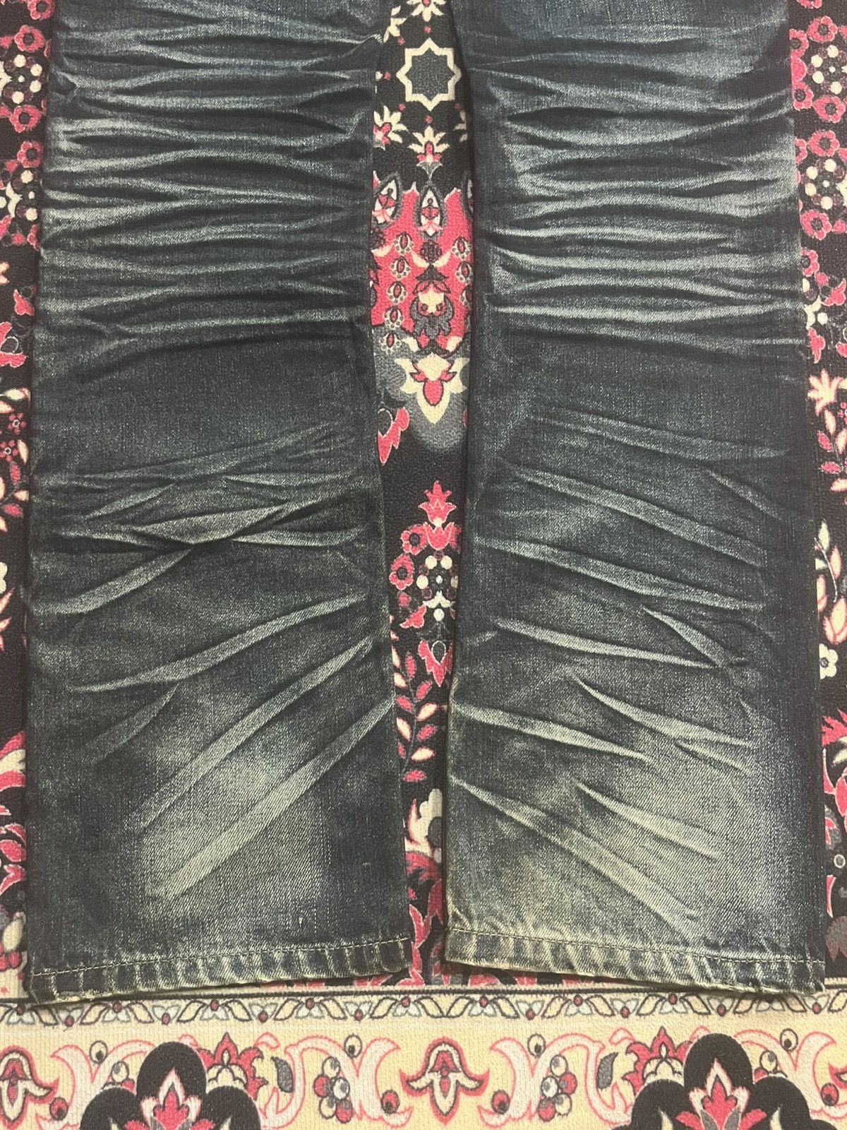 Tornado Mart Y2K Japan Beast Harajuku Style Heavy Honeycomb Dark Rip Jean Size 30" / US 8 / IT 44 - 10 Thumbnail