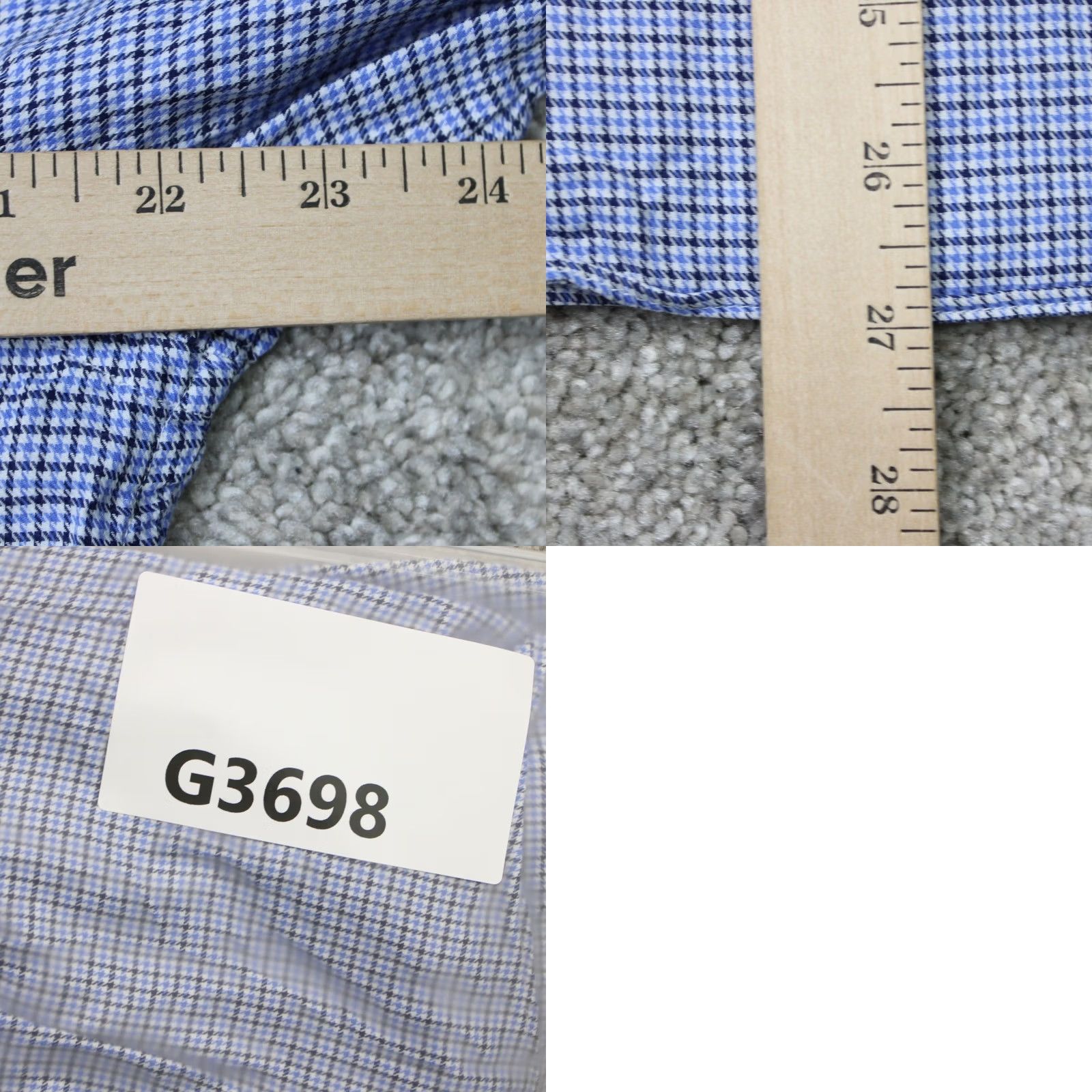 UNTUCKit UNTUCKit Shirt Men Medium Blue Checkered 100% Cotton Long Sleeve Button-Up Carded? Size US M / EU 48-50 / 2 - 9 Thumbnail