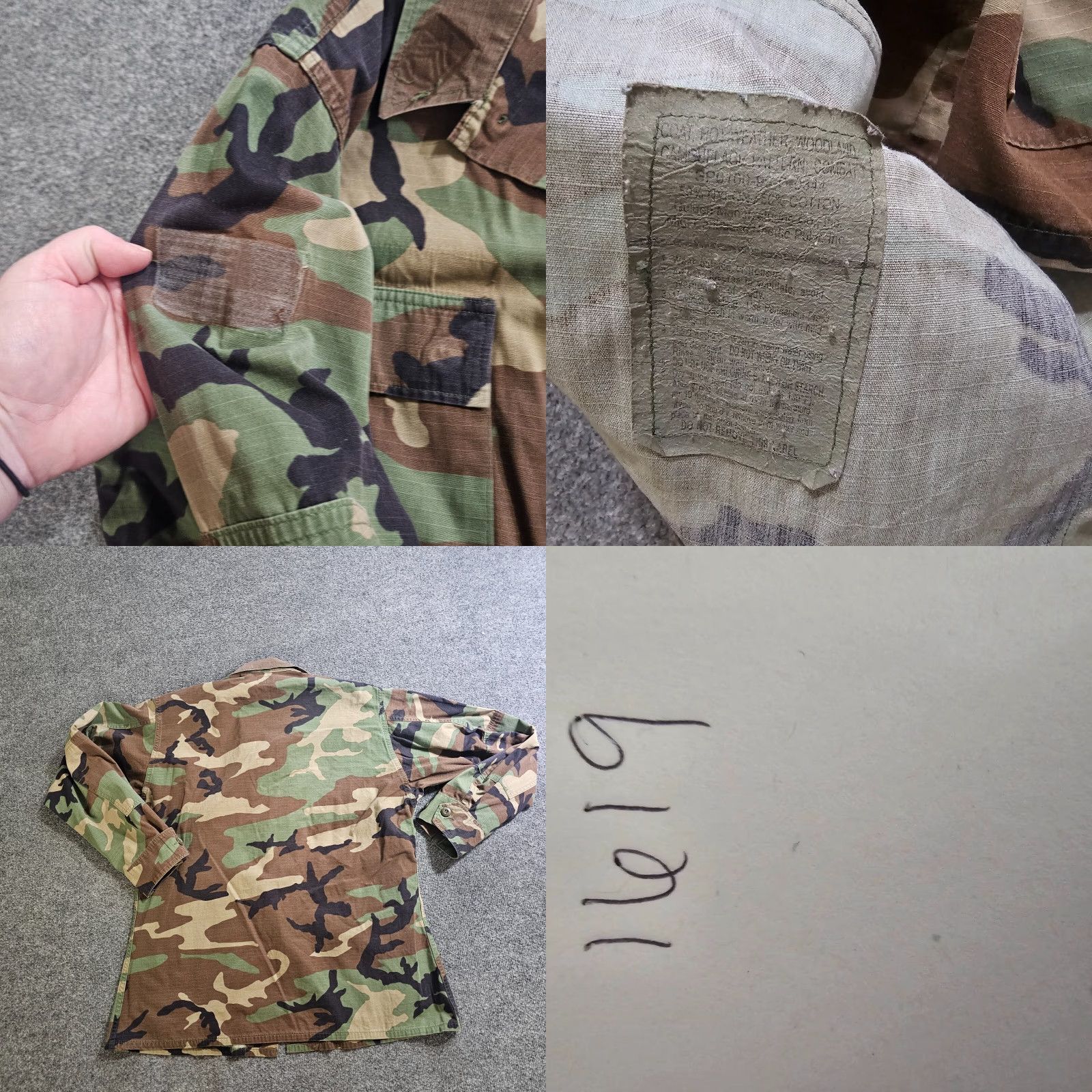 Vintage US Military Issued Shirt Men Medium Green Woodland Camo Combat Field Jacket Shirt Jacket Mens M Green Camouflage Military Jacket May Not be Accurate Size US M / EU 48-50 / 2 - 8 Thumbnail