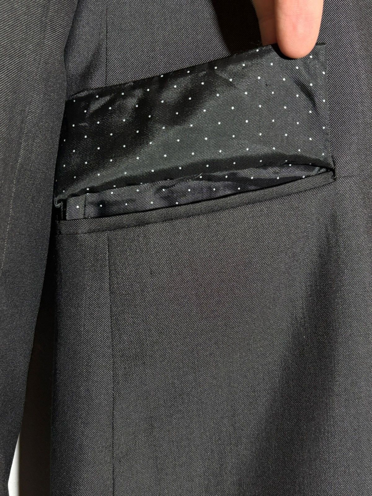 Givenchy Givenchy Paris Shiny Charcoal Grey Blazer Wool Silk Jacket Size 50R - 14 Thumbnail