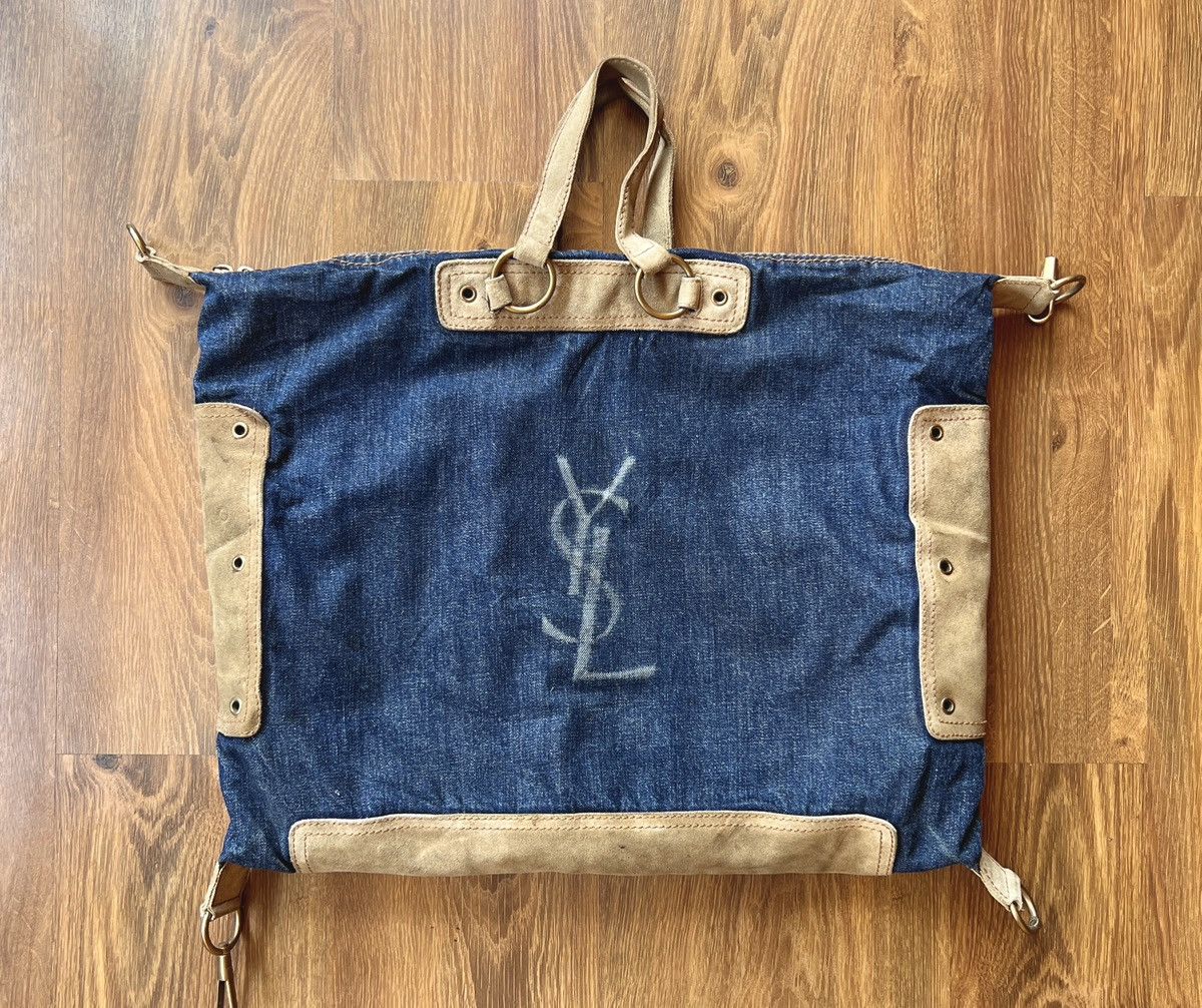 Yves Saint Laurent Rare YSL Rive Gauche Denim Tote / Shoulder / Duffle Bag Size ONE SIZE - 1 Thumbnail