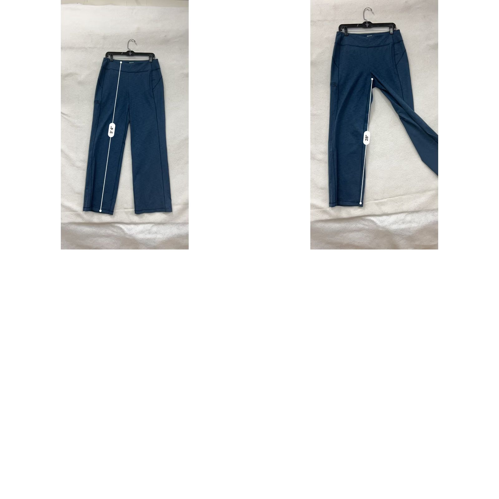 Duluth Trading Company Duluth Trading Womens Pants Knit Stretch M Blue Ankle Nylon Polyester 6598 Size 32" / US 10 / IT 46 - 8 Thumbnail