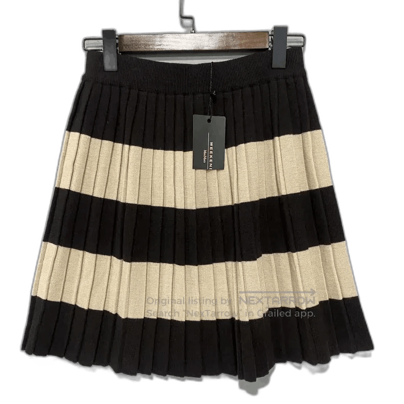 Max Mara MaxMara Striped Casual Mini Skirt. Size 24" / US 00 / IT 34 - 1 Thumbnail