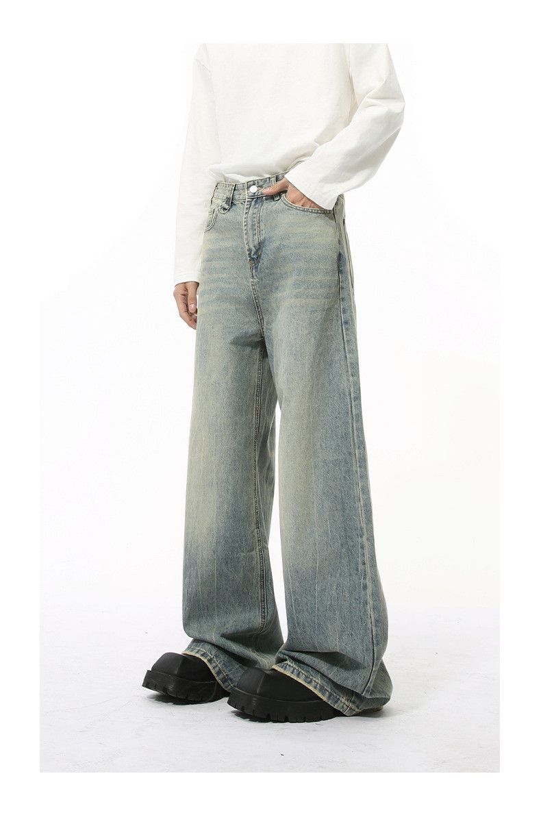 Japanese Brand × Jean American cleanfit simple loose washed distressed jeans Size US 32 / EU 48 - 5 Thumbnail