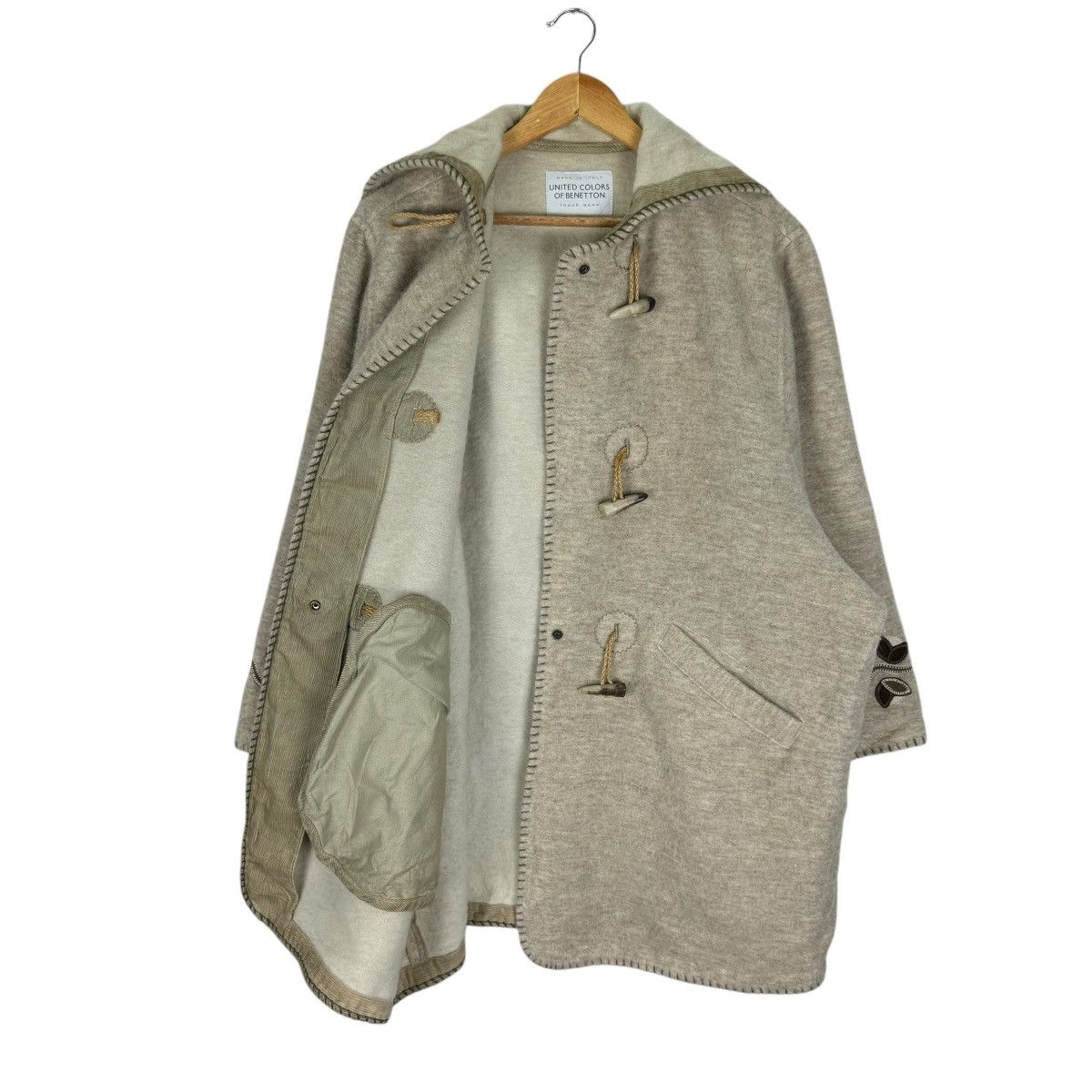 United Colors Of Benetton 🌟UNITED COLOUR OF BENETTON ITALY HOODIE DUFFLE JACKET Size M / US 6-8 / IT 42-44 - 7 Thumbnail