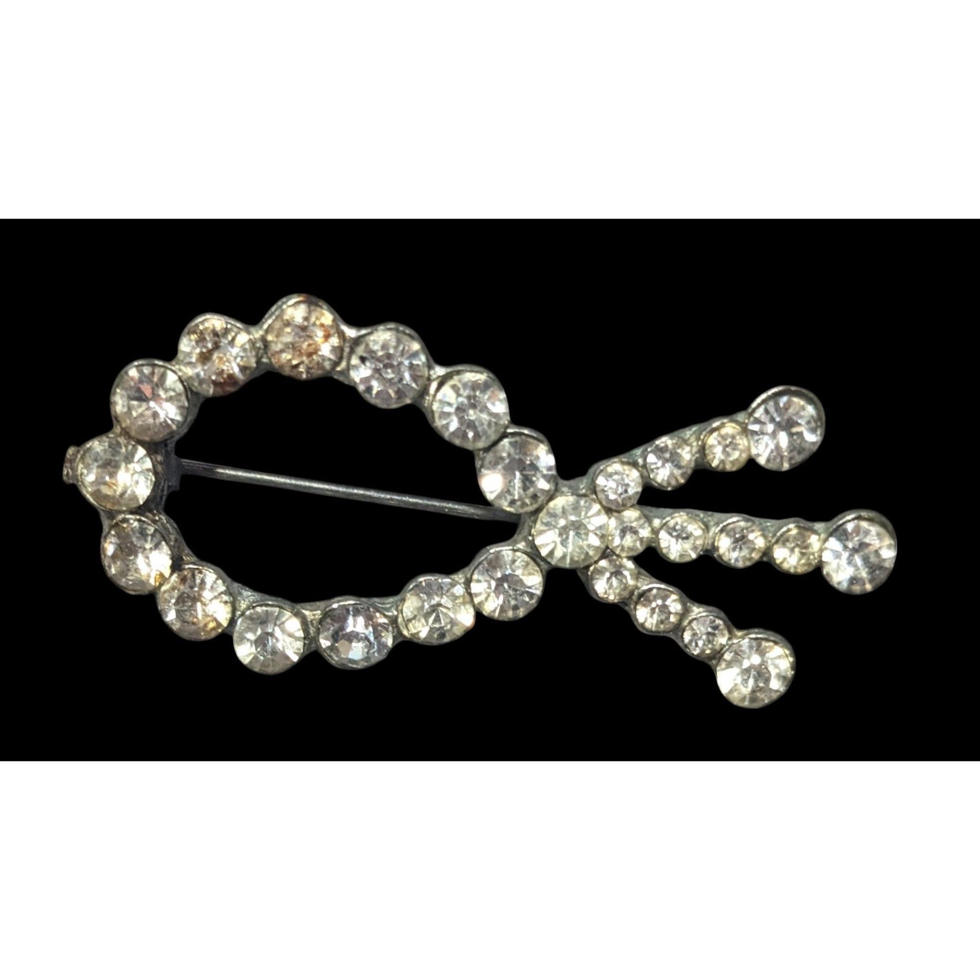 Other Vintage Glam Rhinestone Fish Shaped Silver Tone Brooch Size ONE SIZE - 1 Thumbnail