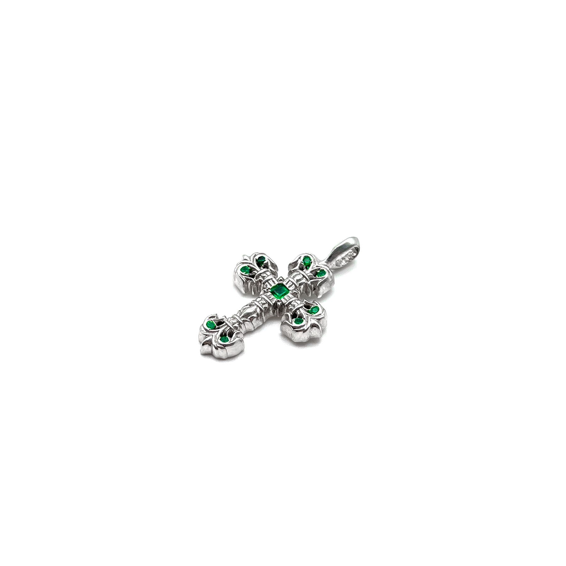 Chrome Hearts Chrome Hearts 18K White Gold Emerald Filigree Charm Pendant Size ONE SIZE - 2 Thumbnail