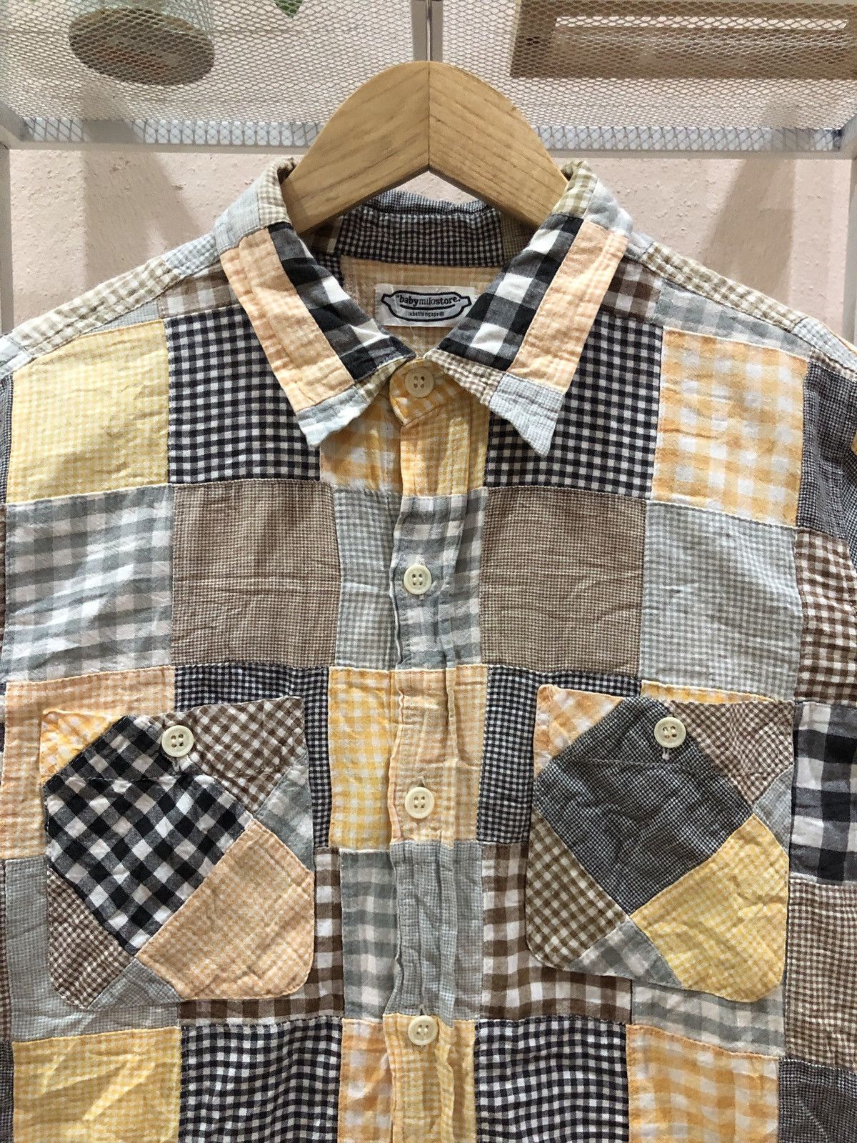 Bape OG 2005 Baby Milo Patchwork Double Pocket Shirts Size US M / EU 48-50 / 2 - 3 Thumbnail