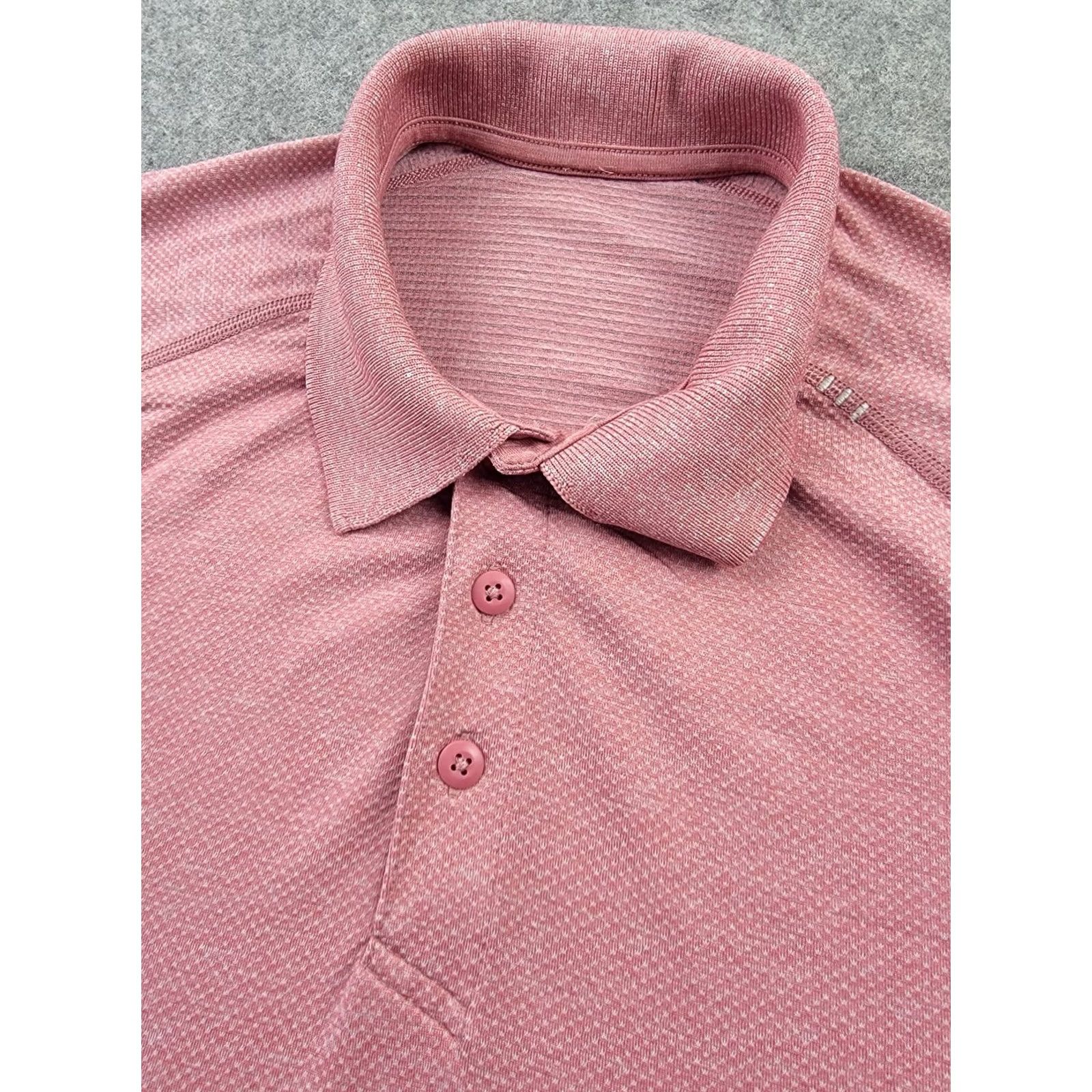 Lululemon Lululemon Polo Shirt Mens Medium Pink Short Sleeve Active Casual Golf Stretch Size US M / EU 48-50 / 2 - 2 Thumbnail